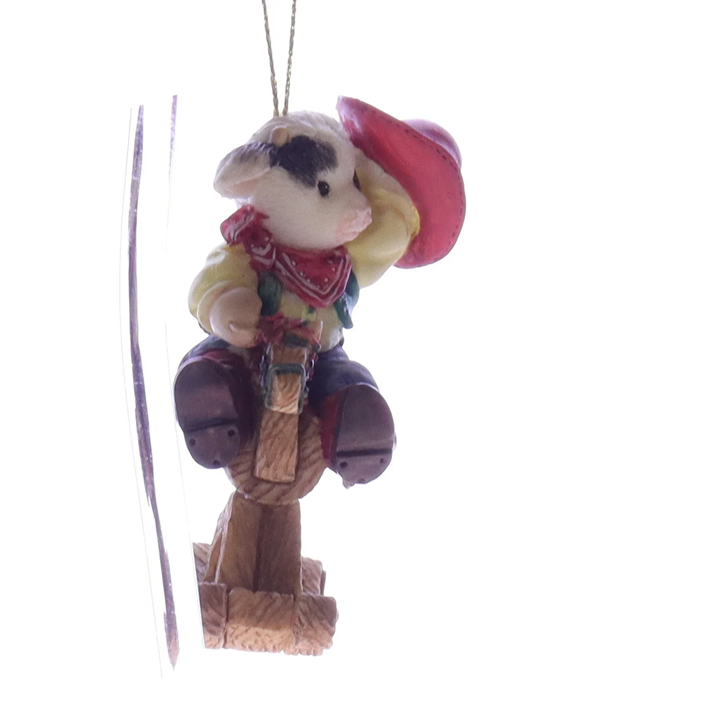 Marys Moo Moos Vintage Resin Christmas Ornament 185531L Cowboy Rocking Horse 3" - Image 8