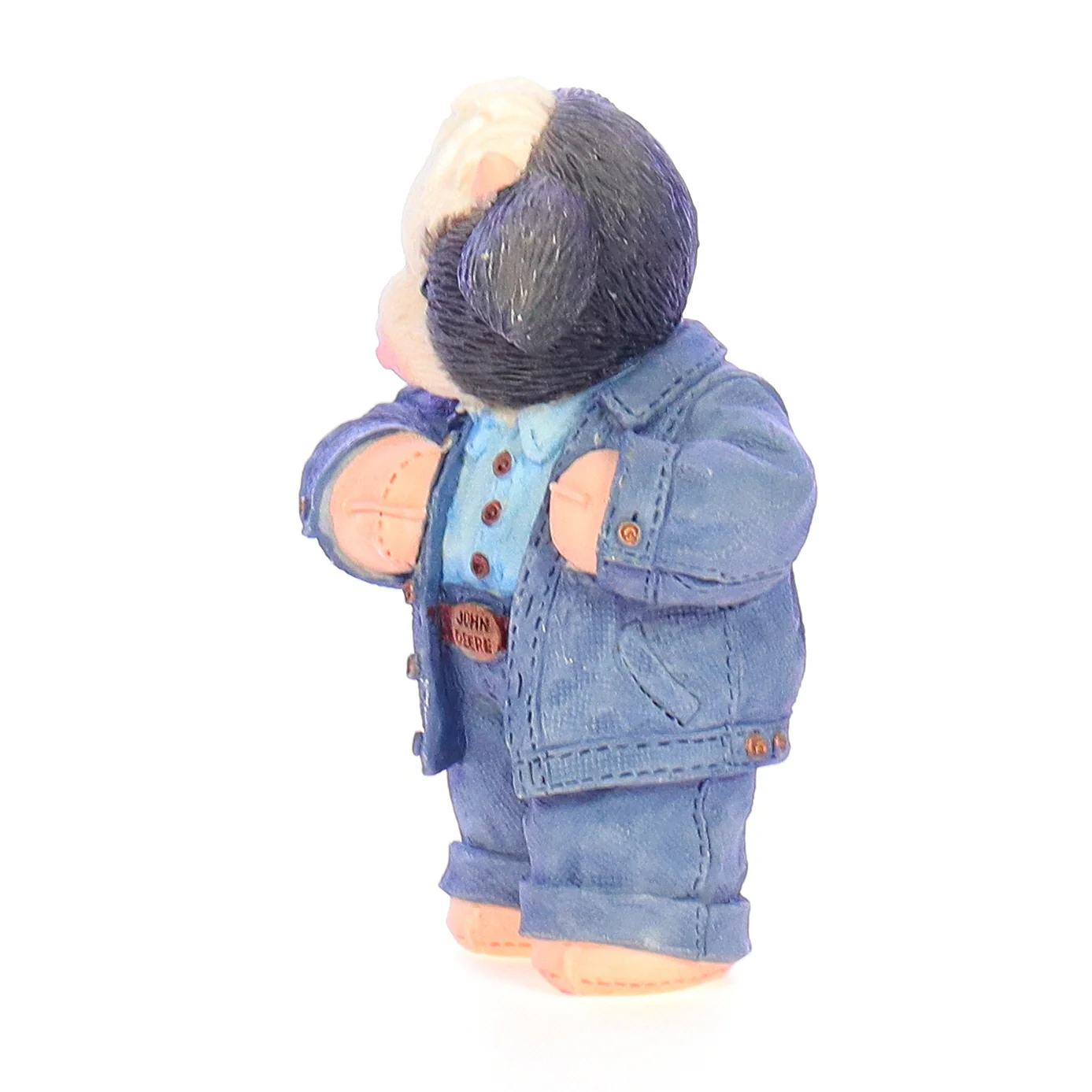 Marys Moo Moos Vintage Resin John Deere Figurine 674516 Udderly Cool! 1999 3.25" - Image 3