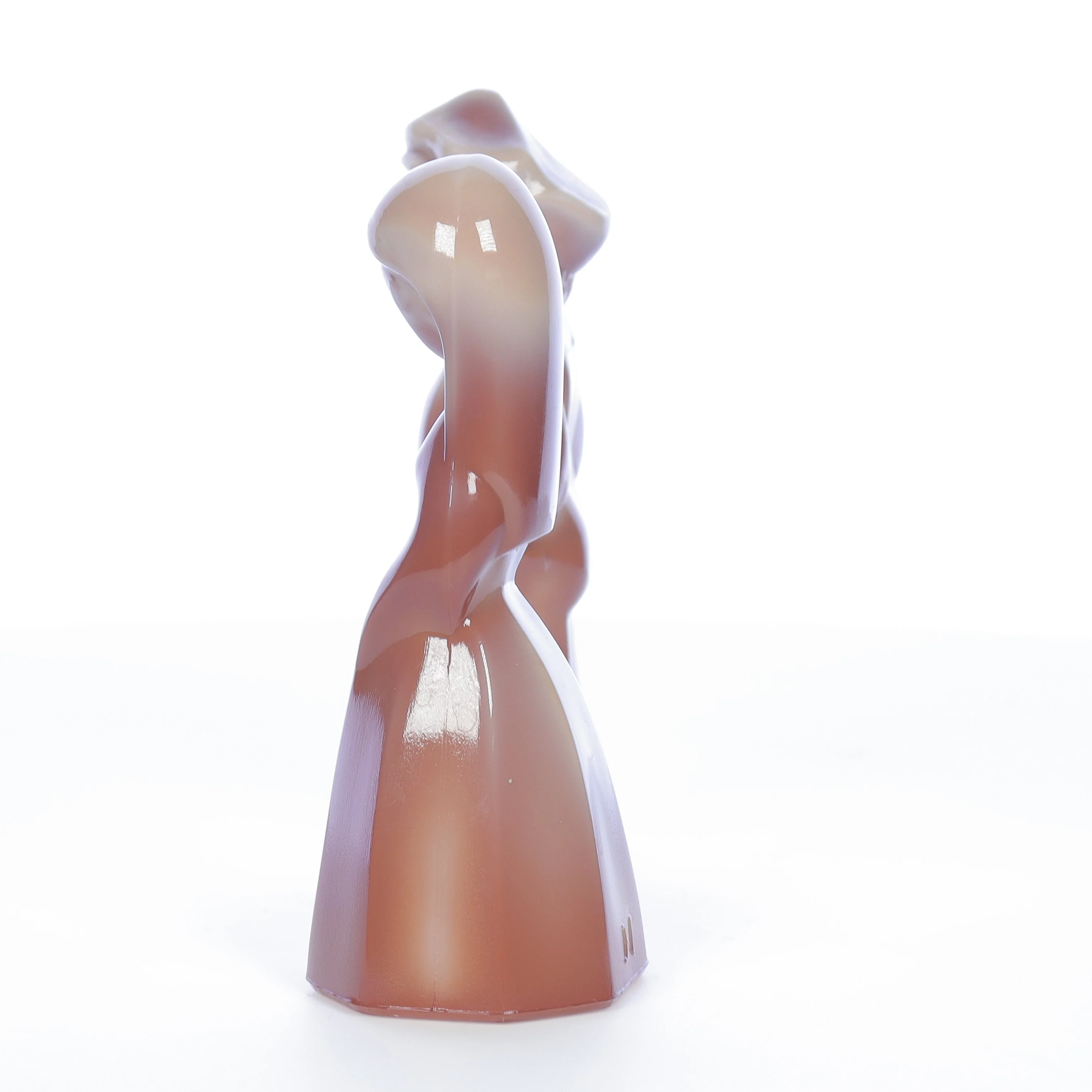 Mosser Glass Vintage 1980s 4 Inch Glass Figurines Josh Jenny Caramel - Image 3