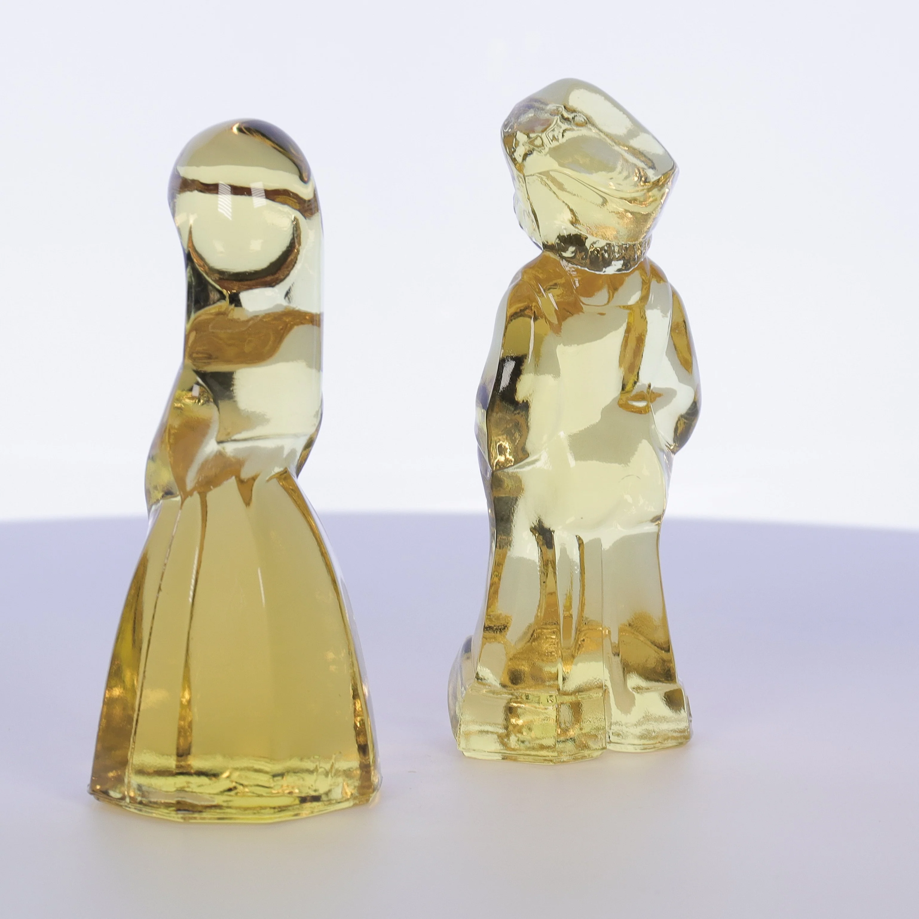 Mosser Glass Vintage 1980s 4 Inch Glass Figurines Josh Jenny Lemon - Image 4