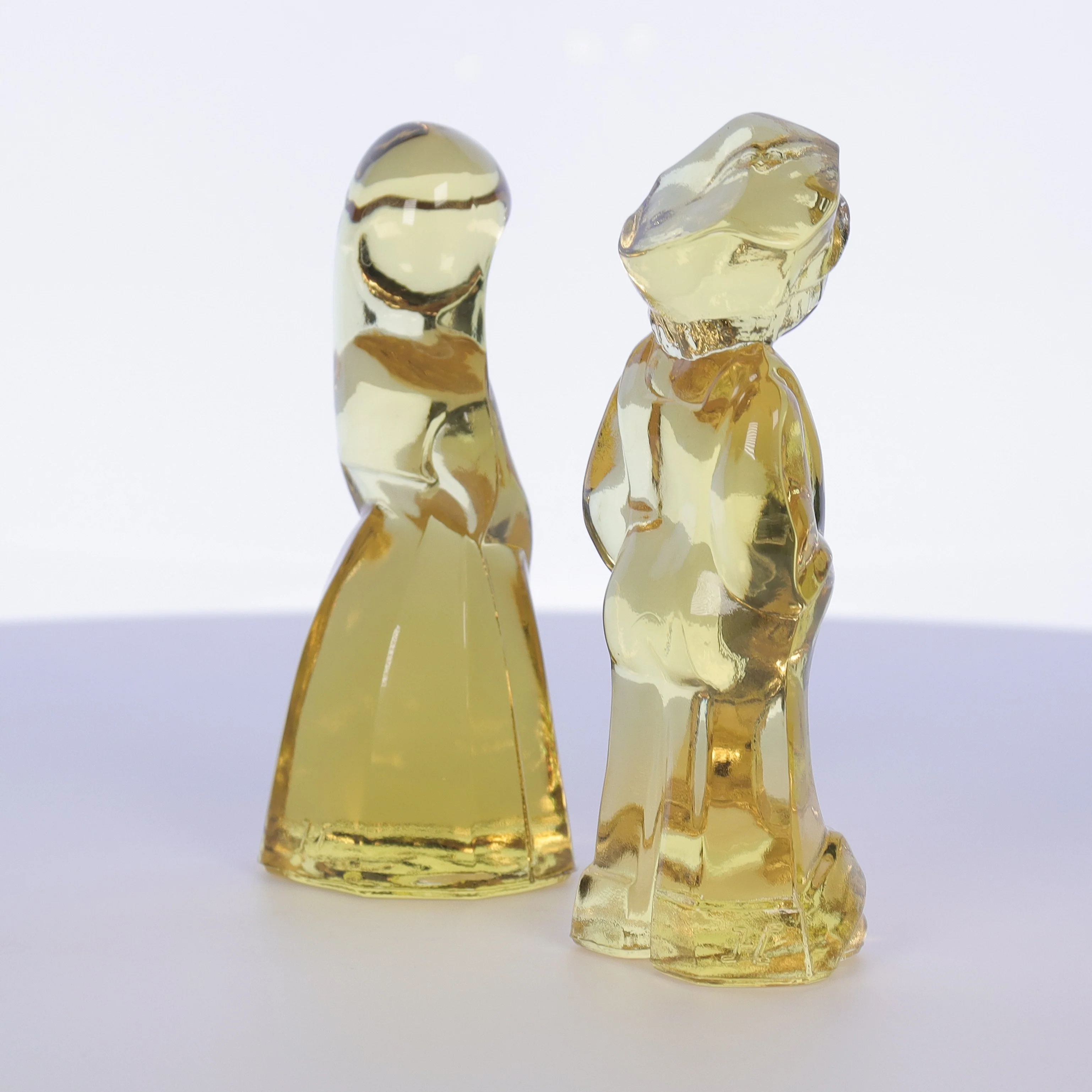 Mosser Glass Vintage 1980s 4 Inch Glass Figurines Josh Jenny Lemon - Image 6