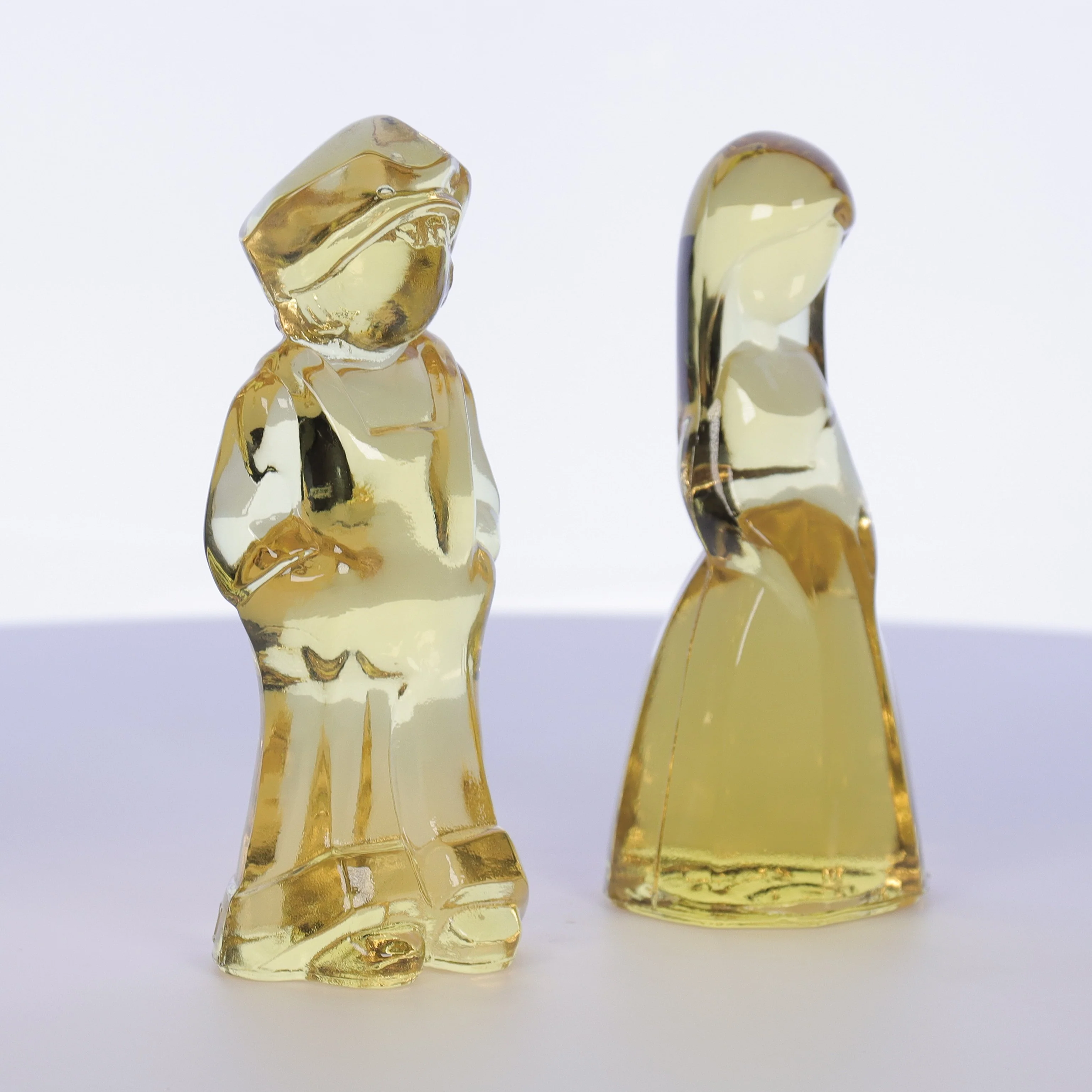 Mosser Glass Vintage 1980s 4 Inch Glass Figurines Josh Jenny Lemon - Image 8