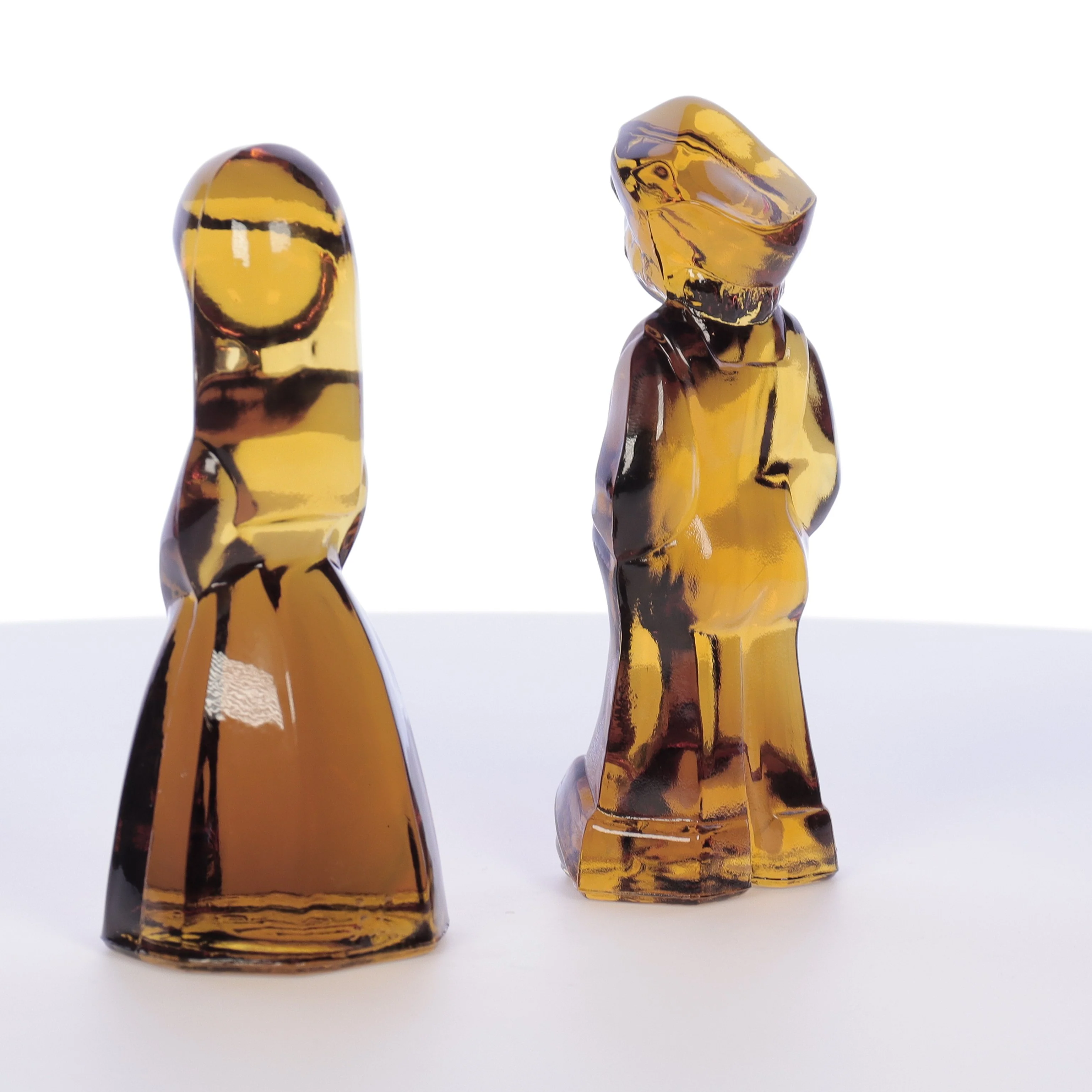 Mosser Glass Vintage 1980s 4 Inch Glass Figurines Josh Jenny Marigold - Image 4
