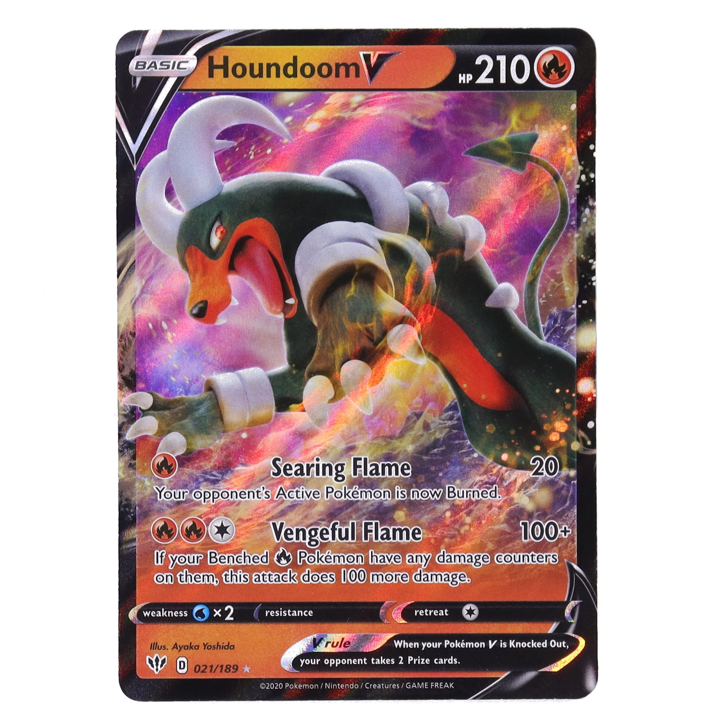 Houndoom V | (Ultra Rare : Darkness Ablaze #21)
