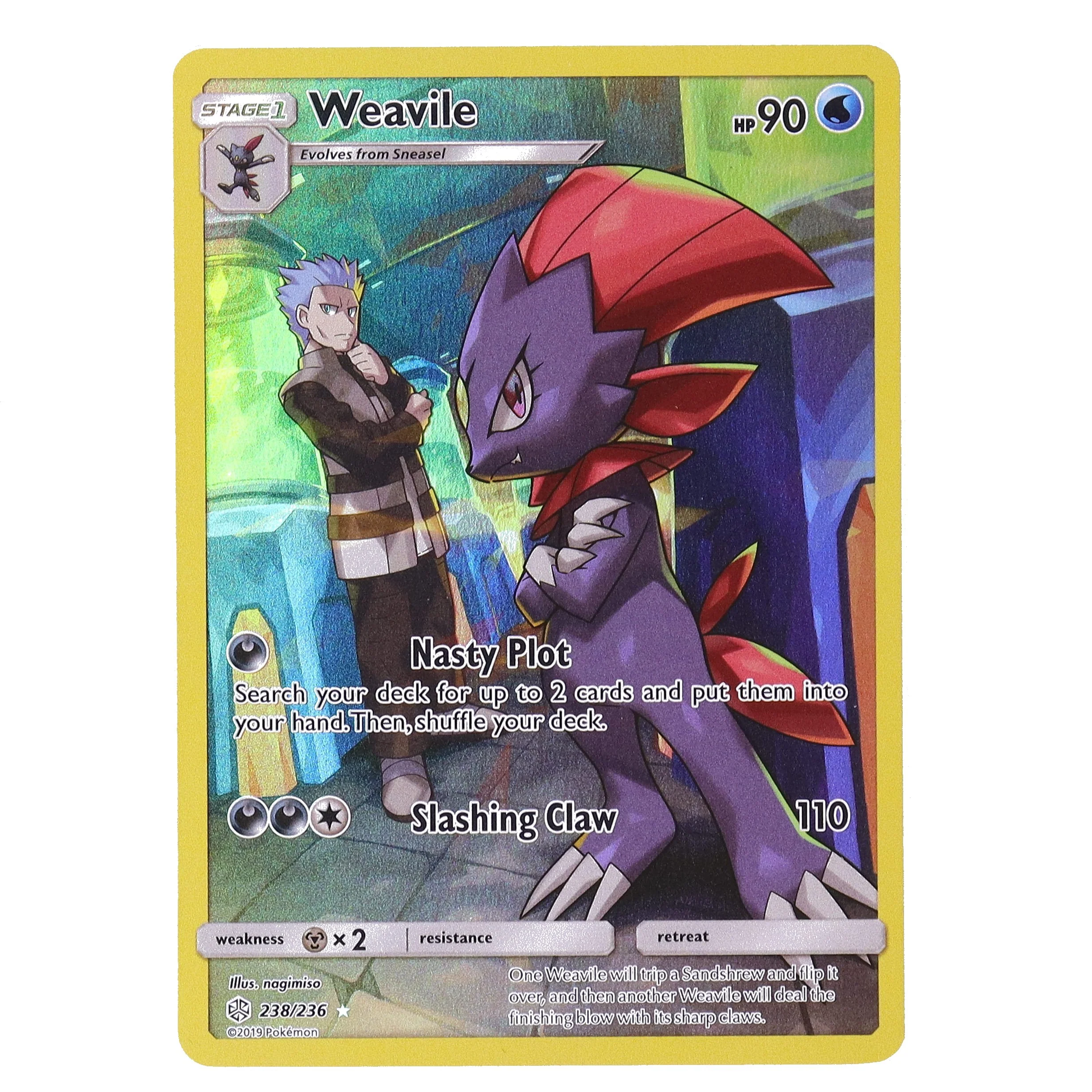 Weavile | (Full Art Secret Rare : Cosmic Eclipse #238)