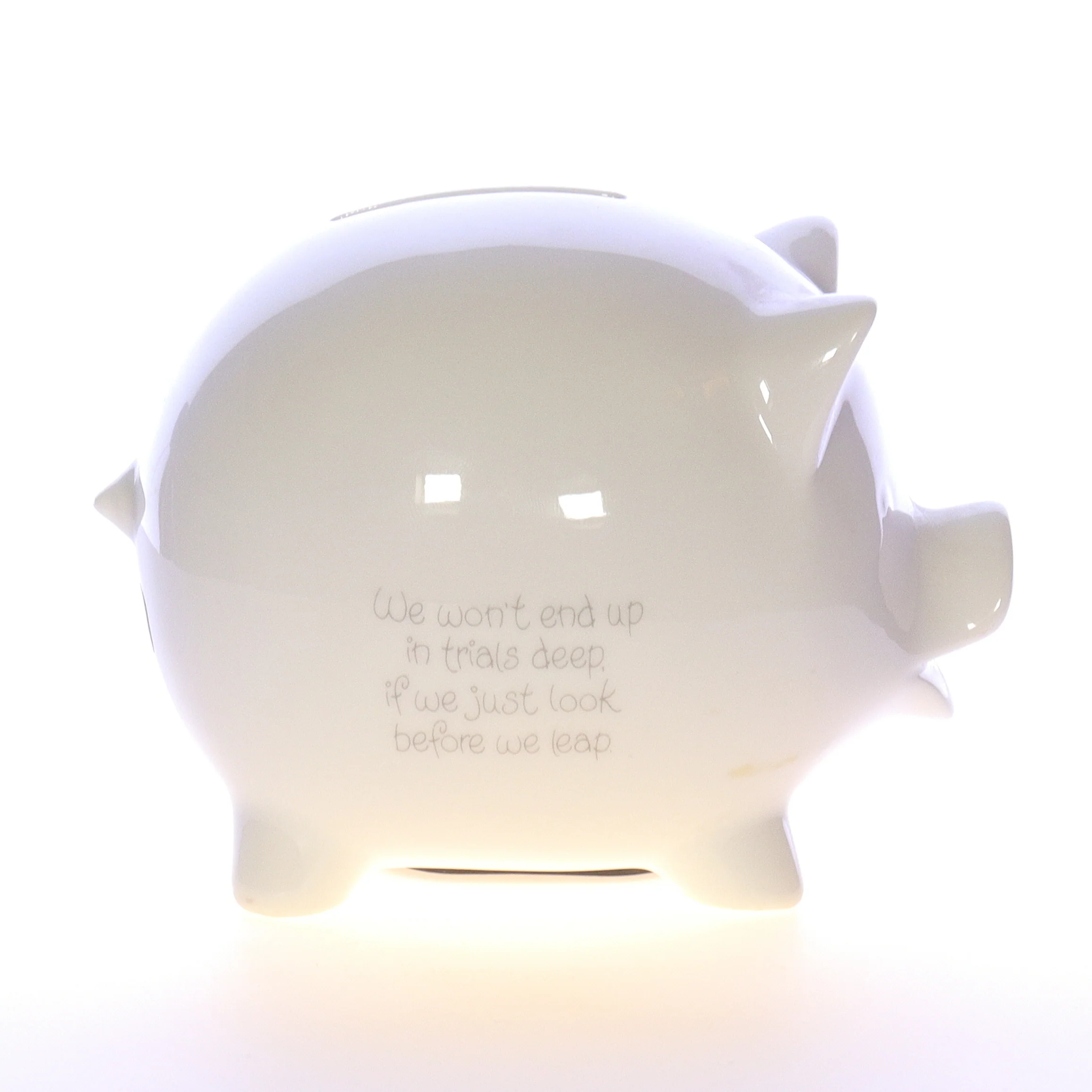 Precious Moments Vintage Porcelain Clown Piggy Bank clownbank 1985 4.5" - Image 5