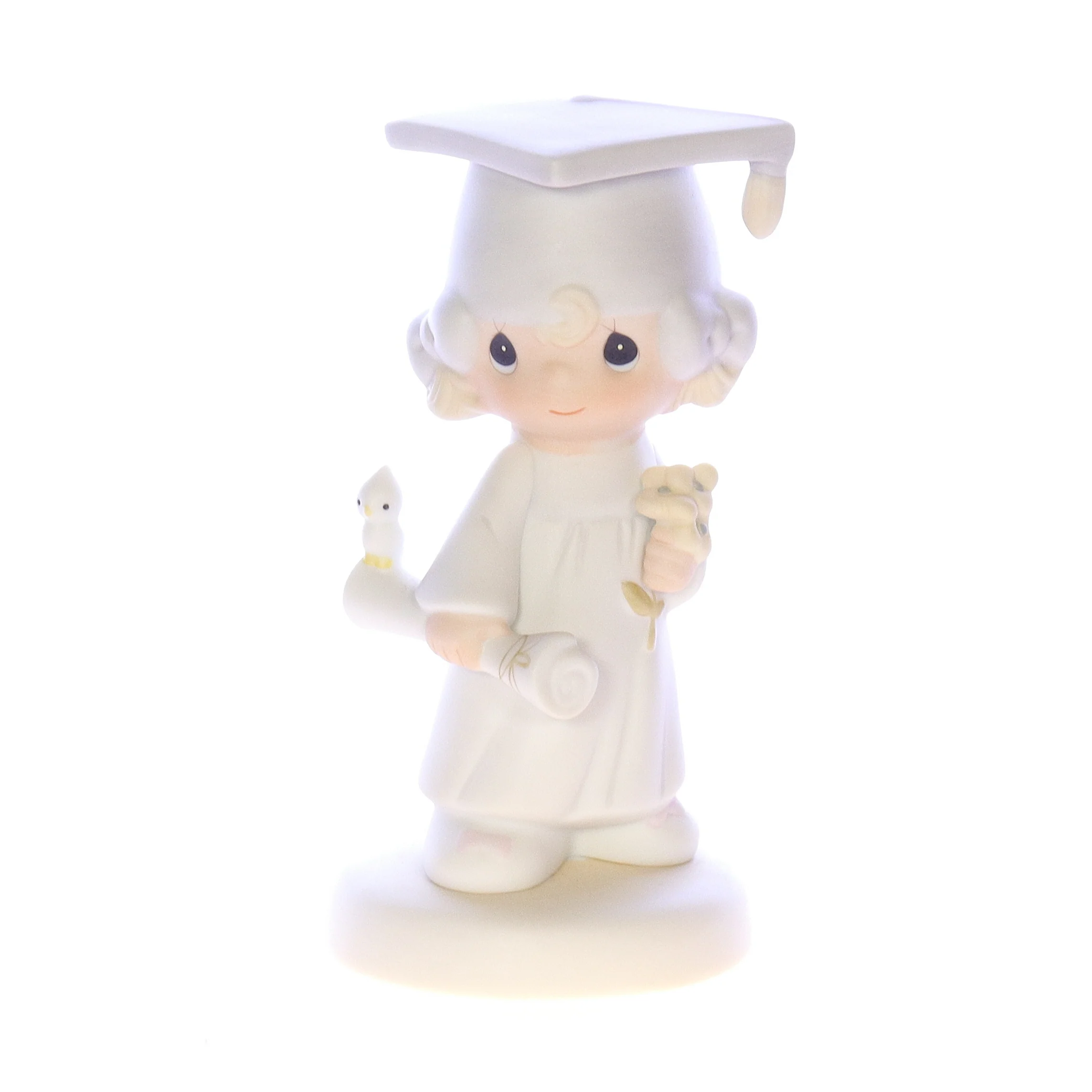 Precious Moments Vintage Porcelain Graduation Figurine E-4721 1980 5.25"