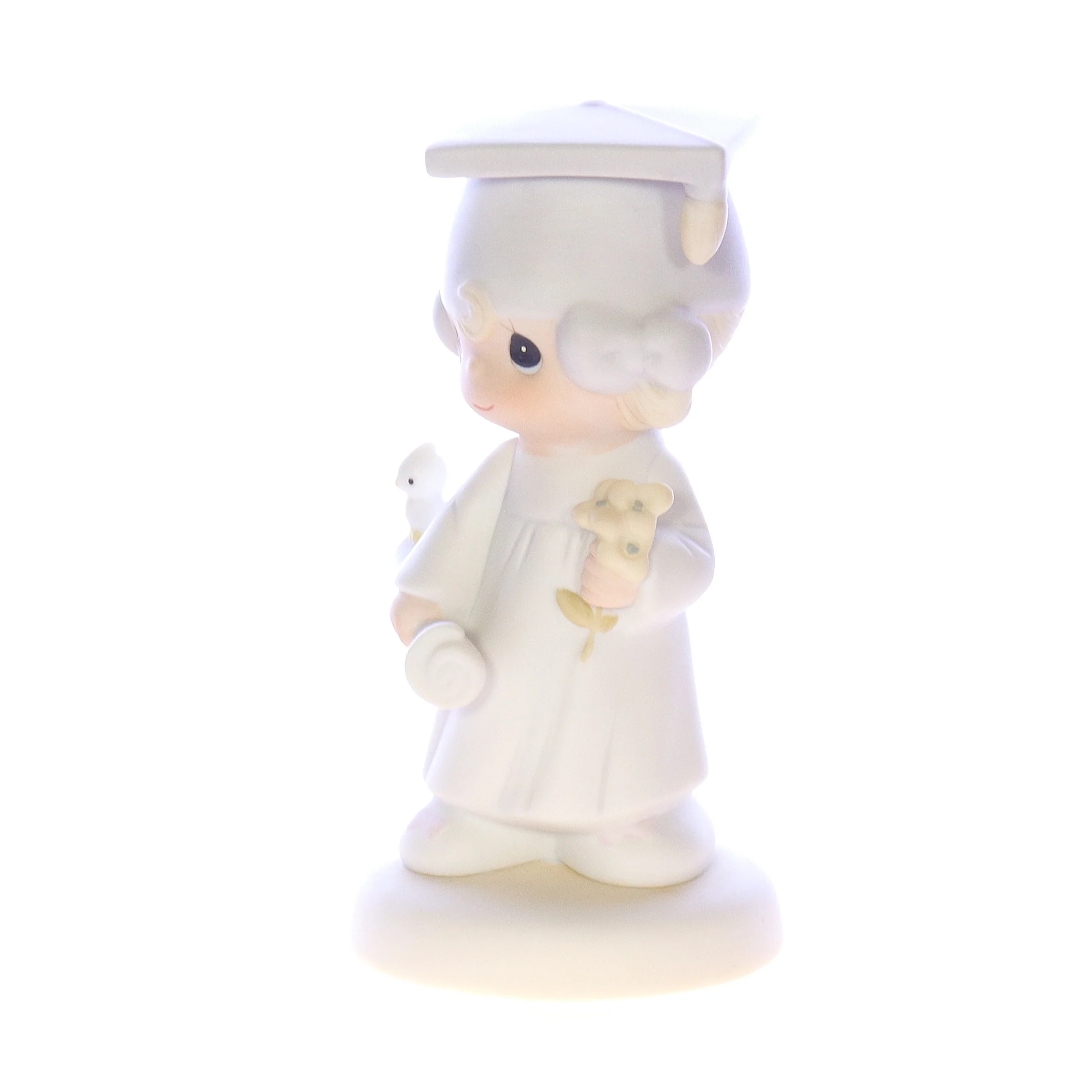Precious Moments Vintage Porcelain Graduation Figurine E-4721 1980 5.25" - Image 2