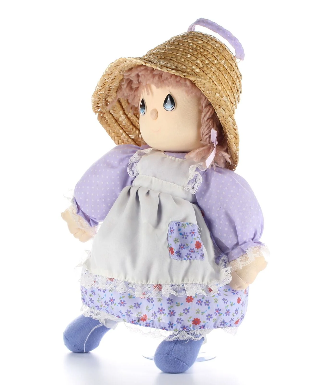 Precious Moments Plush Doll w/ Purple Spring Easter Dress & Sun Hat Door Hanging - Image 2