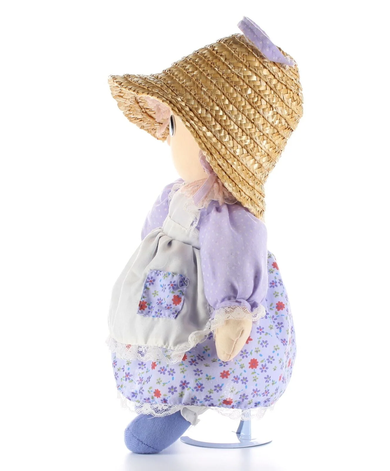 Precious Moments Plush Doll w/ Purple Spring Easter Dress & Sun Hat Door Hanging - Image 3