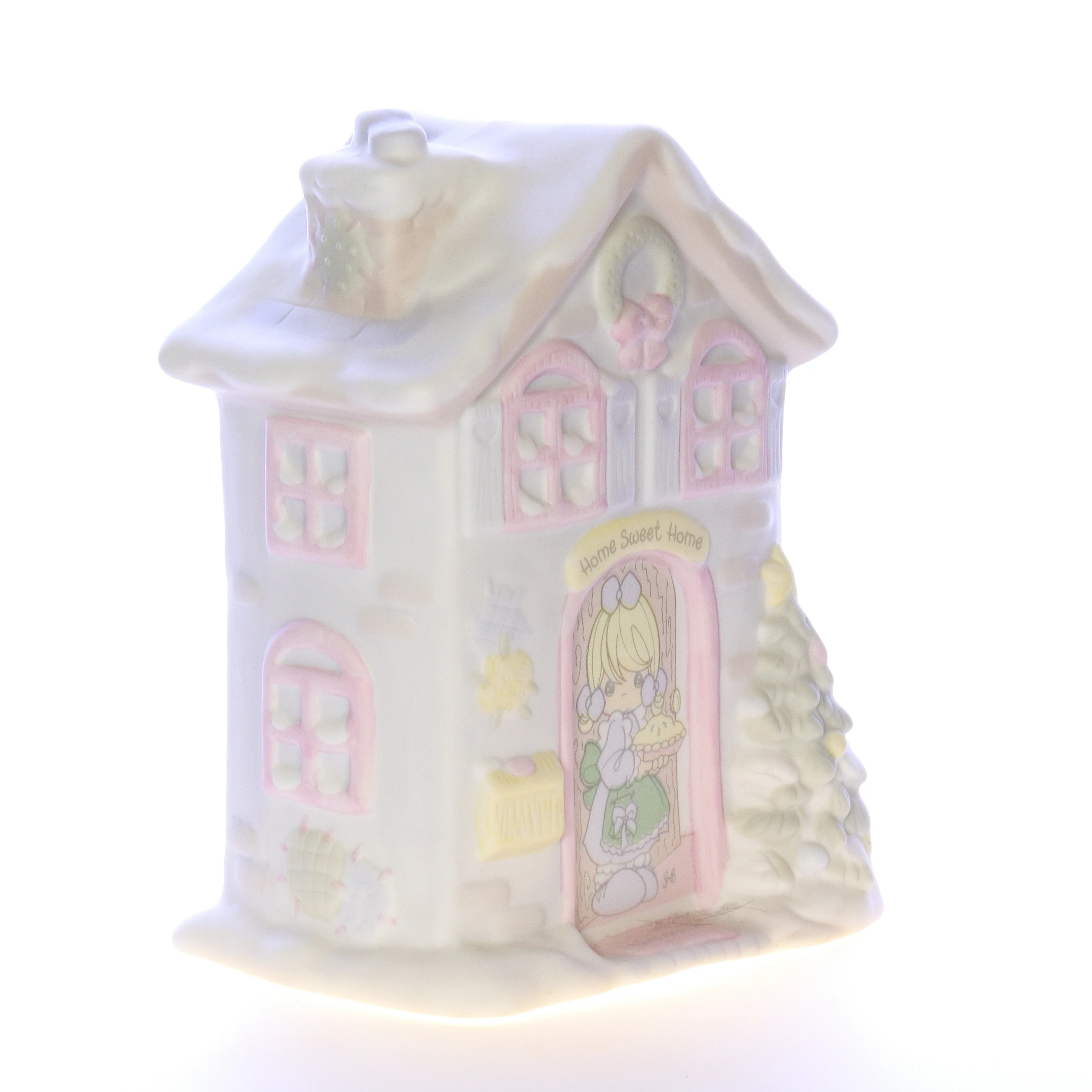 Precious Moments Vintage Porcelain Christmas Music Box pmmbhfth 1995 - Image 8