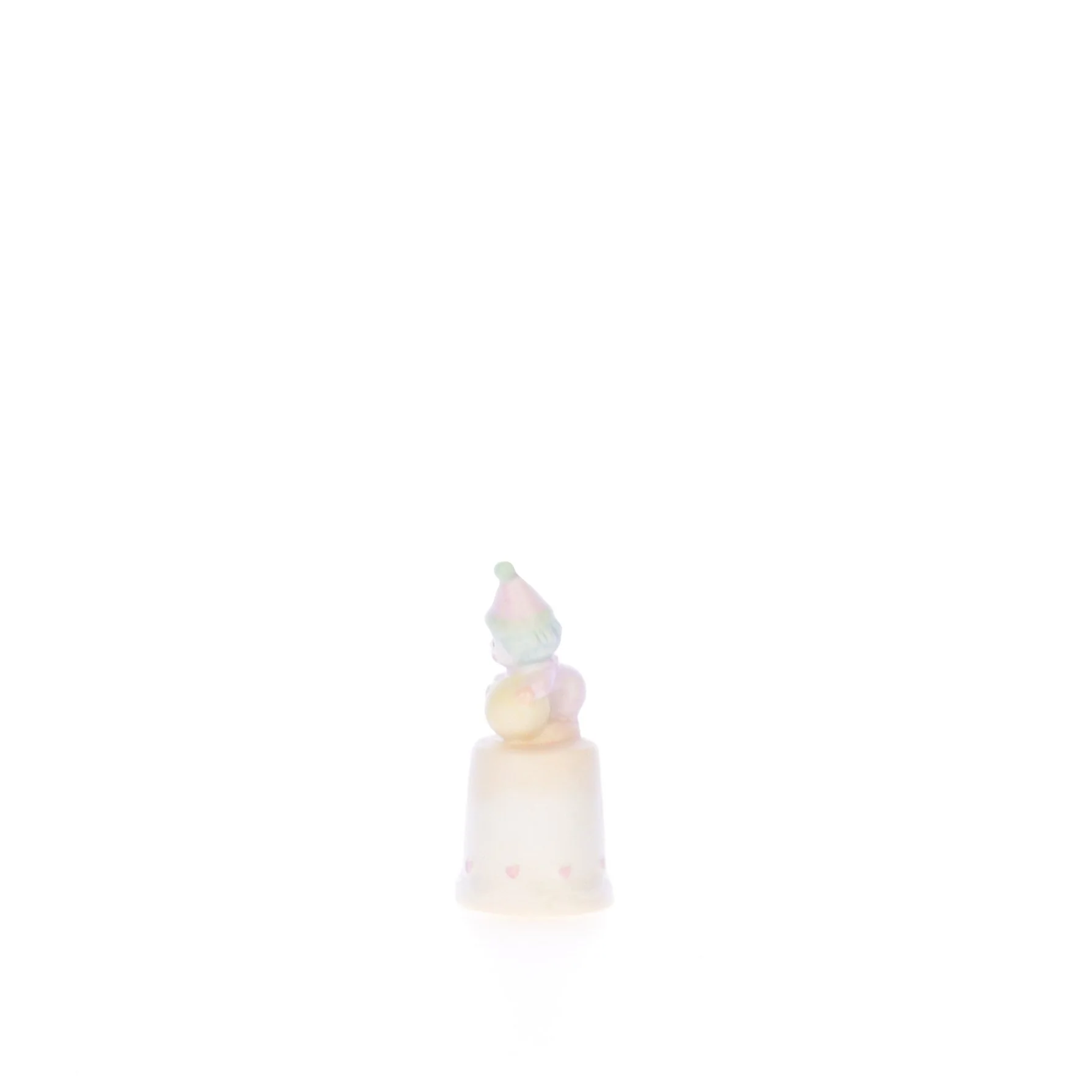 Precious Moments Vintage 1986 Porcelain Figurine Clown Thimble with Ball 100668 - Image 4