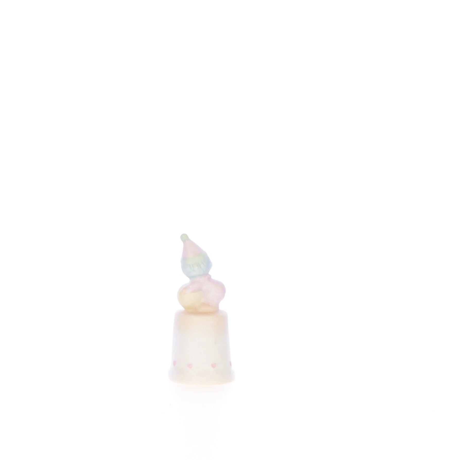 Precious Moments Vintage 1986 Porcelain Figurine Clown Thimble with Ball 100668 - Image 5