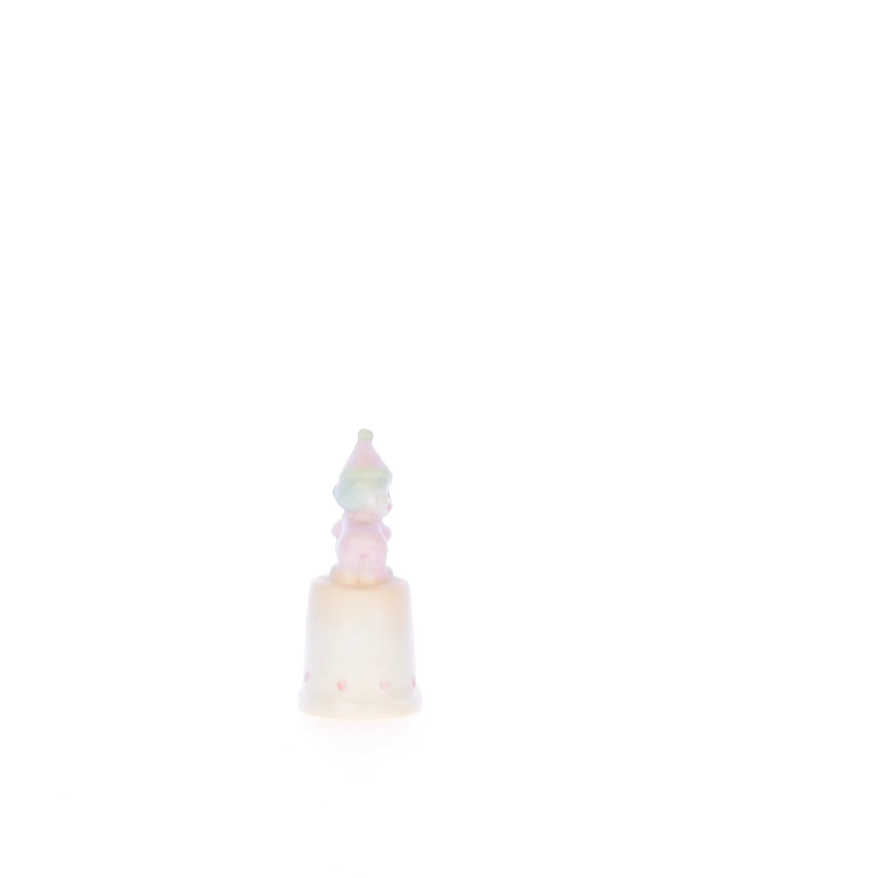 Precious Moments Vintage 1986 Porcelain Figurine Clown Thimble with Ball 100668 - Image 7