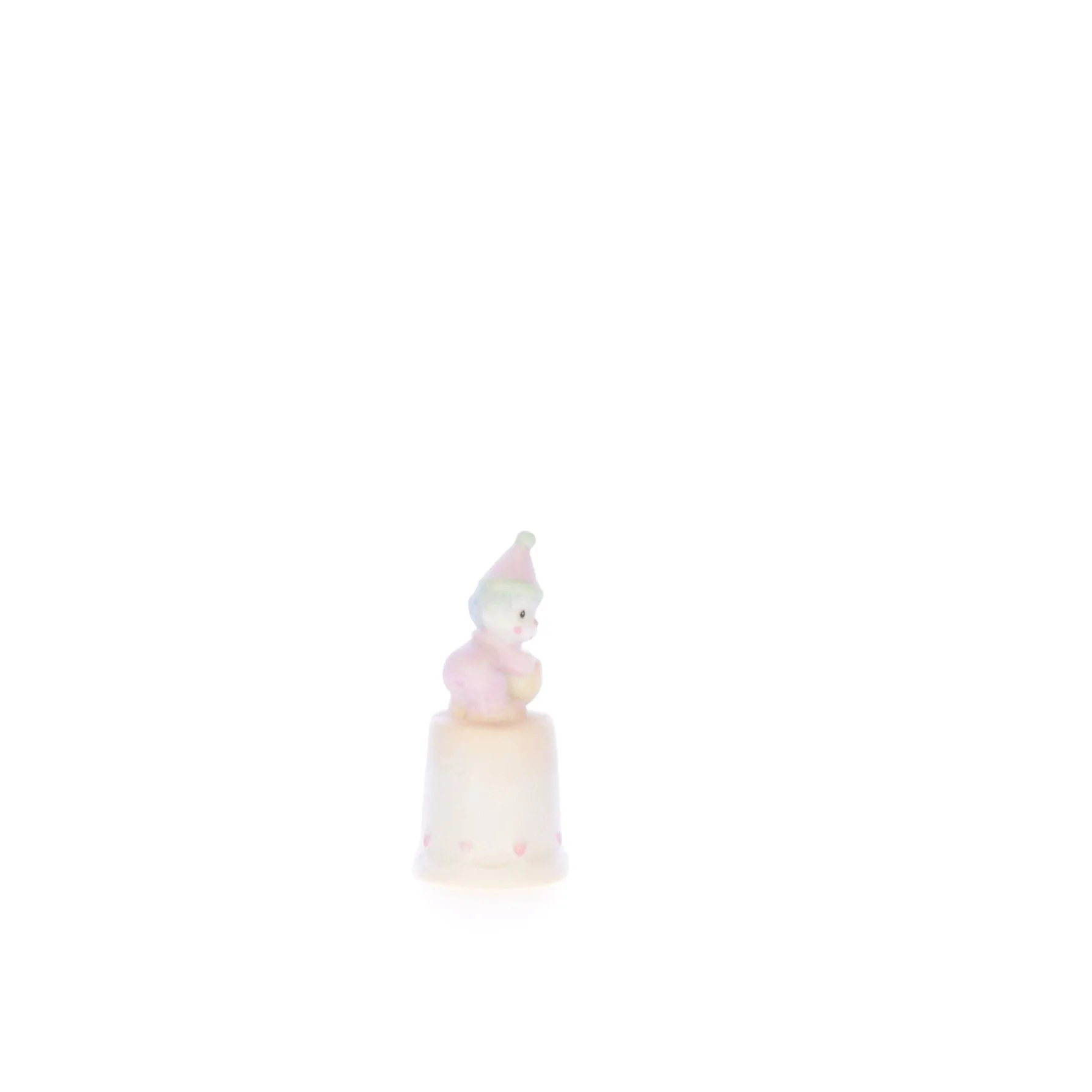 Precious Moments Vintage 1986 Porcelain Figurine Clown Thimble with Ball 100668 - Image 8