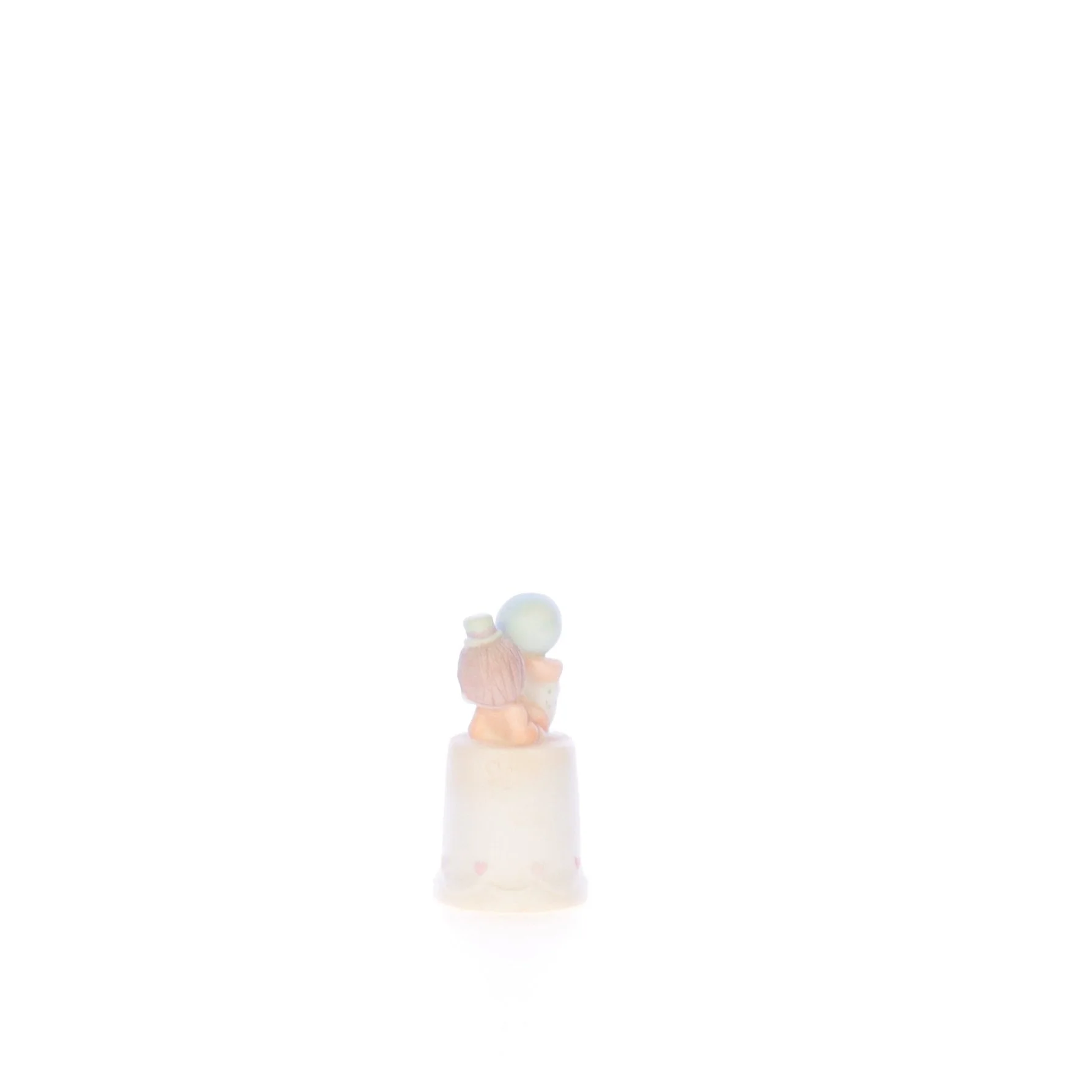 Precious Moments Vintage 1986 Porcelain Figurine Clown with Ball Thimble 100668 - Image 4