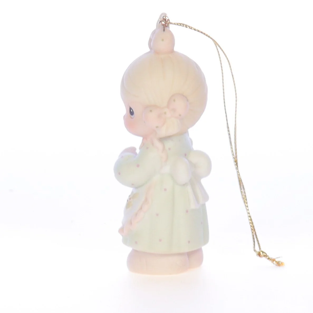 Precious Moments Vintage 1992 Porcelain Figurine Girl with Christmas List 527696 - Image 3