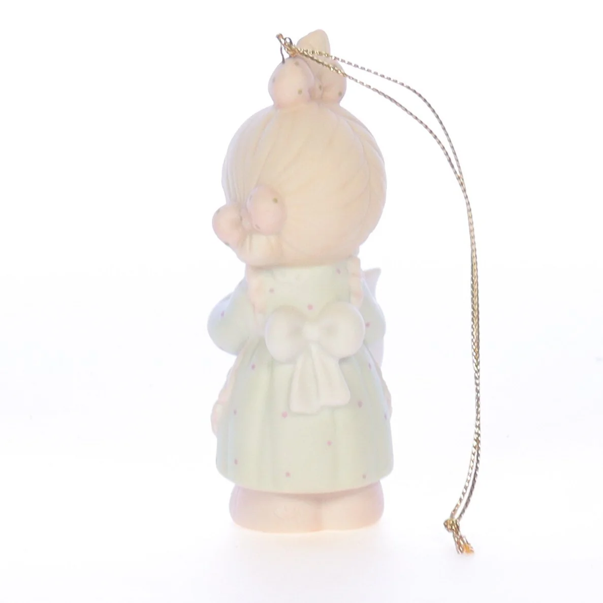 Precious Moments Vintage 1992 Porcelain Figurine Girl with Christmas List 527696 - Image 4