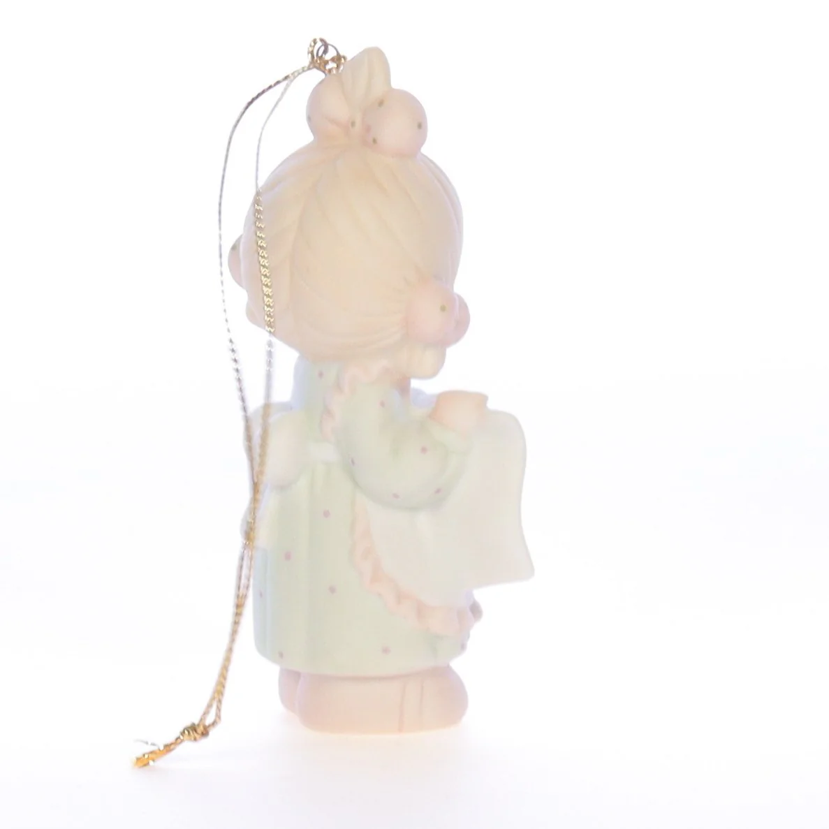 Precious Moments Vintage 1992 Porcelain Figurine Girl with Christmas List 527696 - Image 6