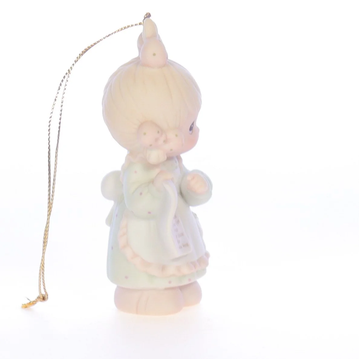 Precious Moments Vintage 1992 Porcelain Figurine Girl with Christmas List 527696 - Image 7