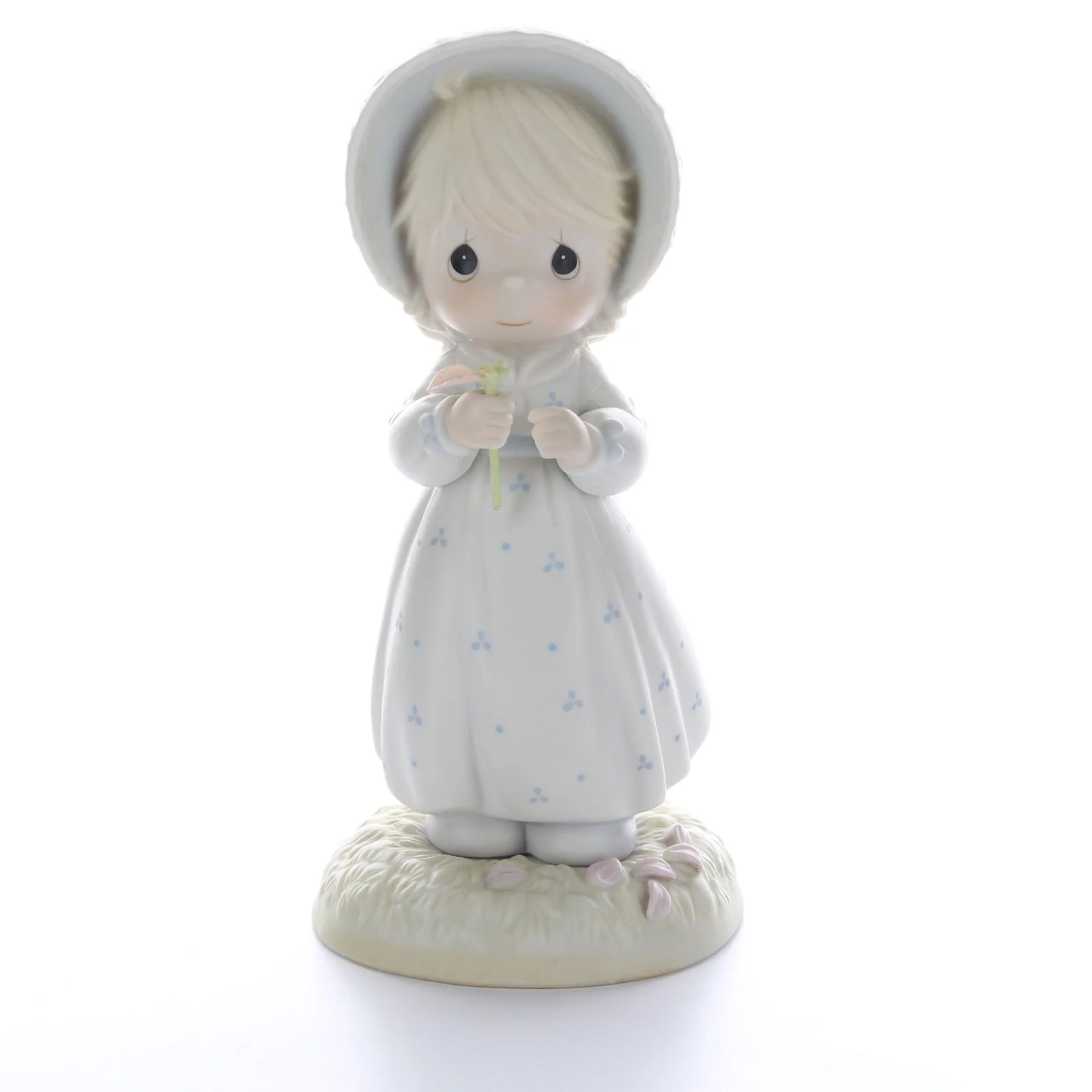 Precious Moments Vintage Porcelain Valentine's Day Figurine 1990 He Loves Me