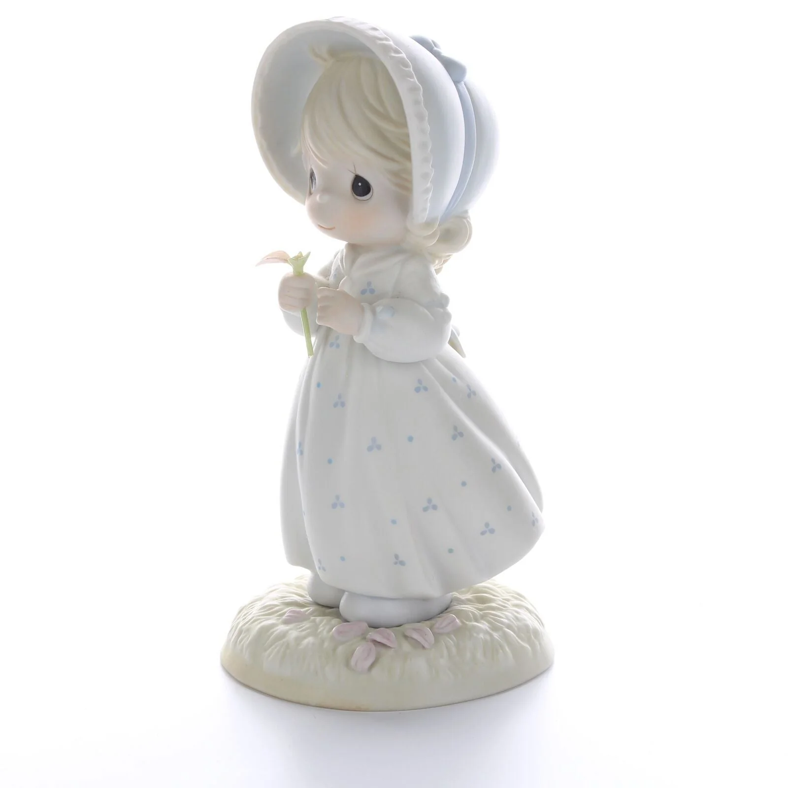 Precious Moments Vintage Porcelain Valentine's Day Figurine 1990 He Loves Me - Image 2