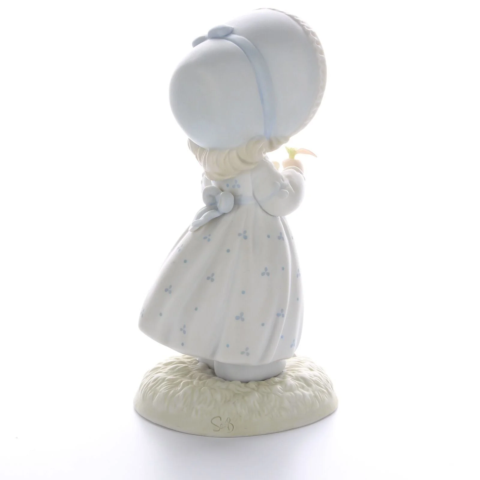 Precious Moments Vintage Porcelain Valentine's Day Figurine 1990 He Loves Me - Image 6