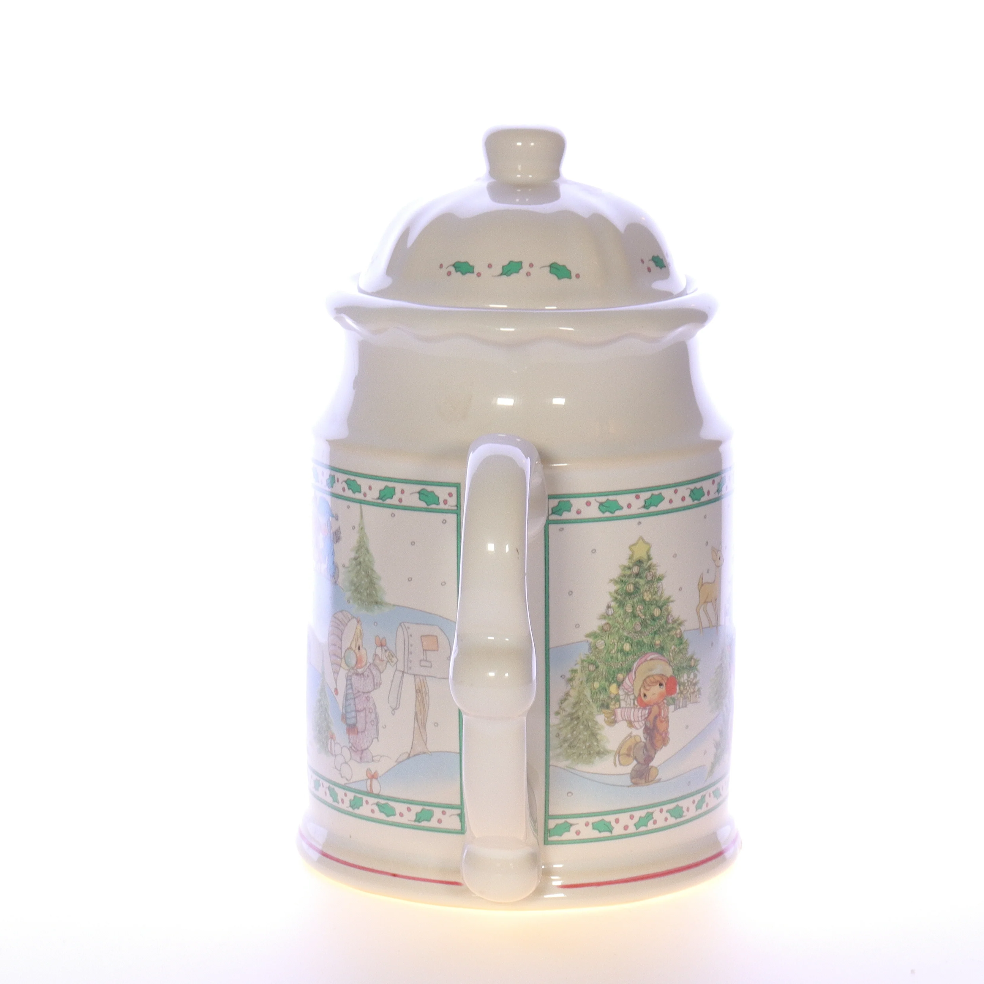 Precious Moments Vintage Porcelain Christmas Teapot 1994 7" - Image 3