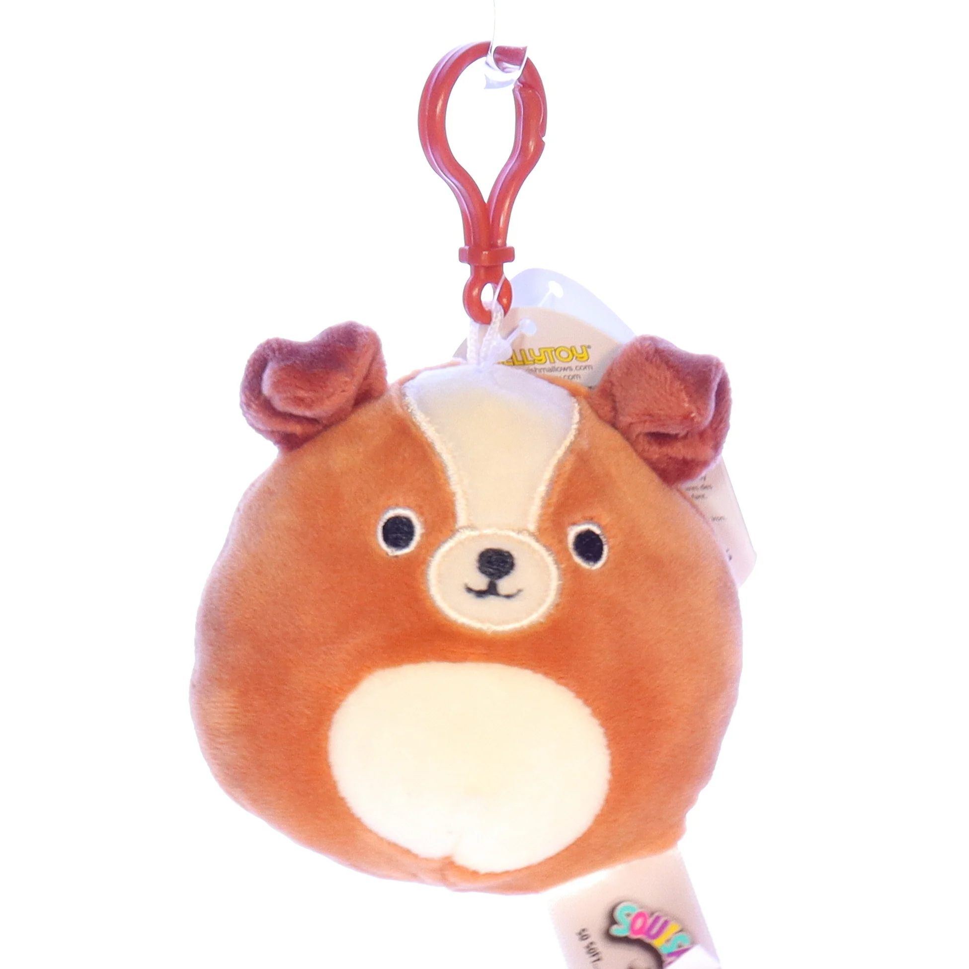 Squishmallows Plush Dog Stuffed Animal 734689253357 Bernie Keychain 2020 3.5"