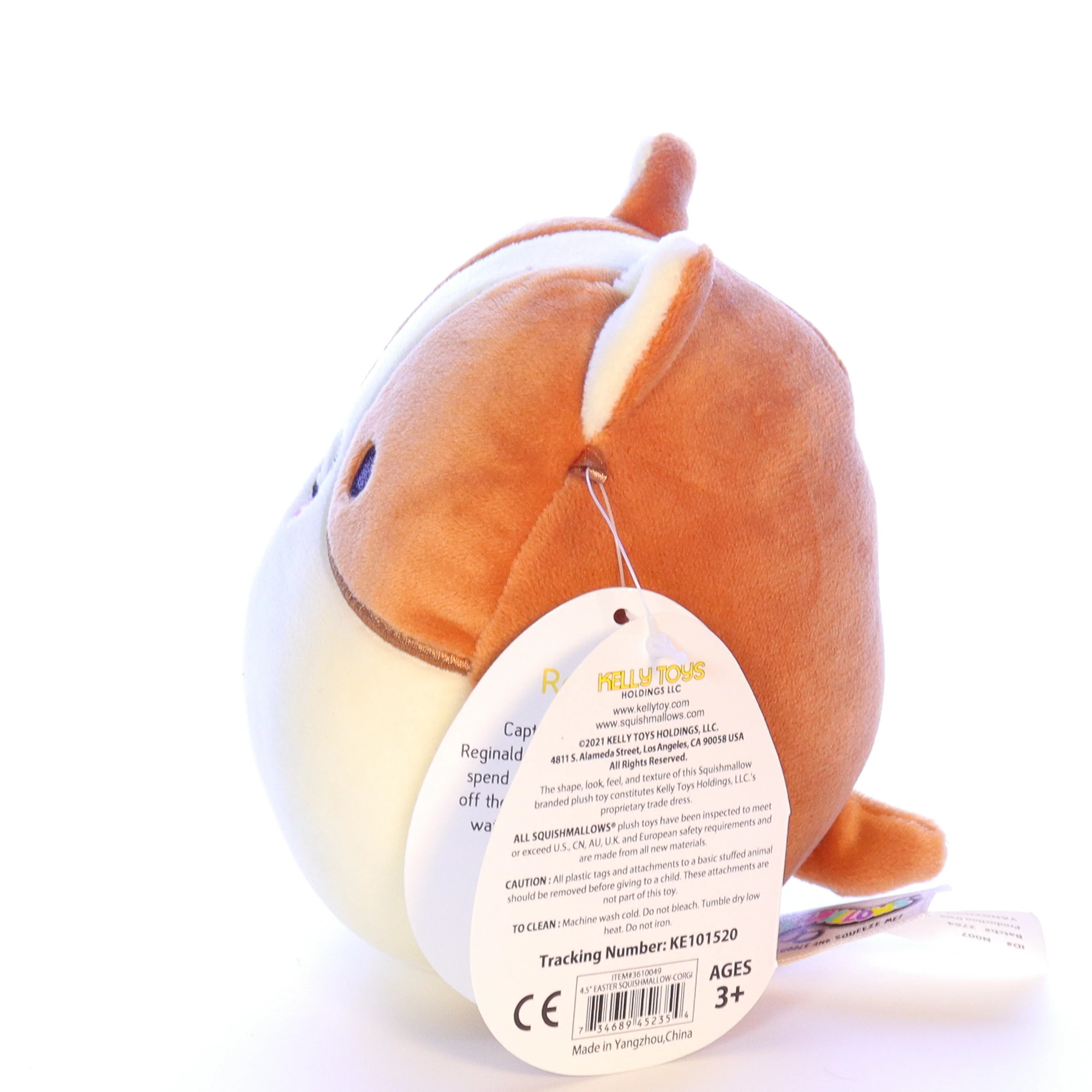 Squishmallows Plush Dog Stuffed Animal 734689452354 Reginald the Corgie 2021 4.5" - Image 3