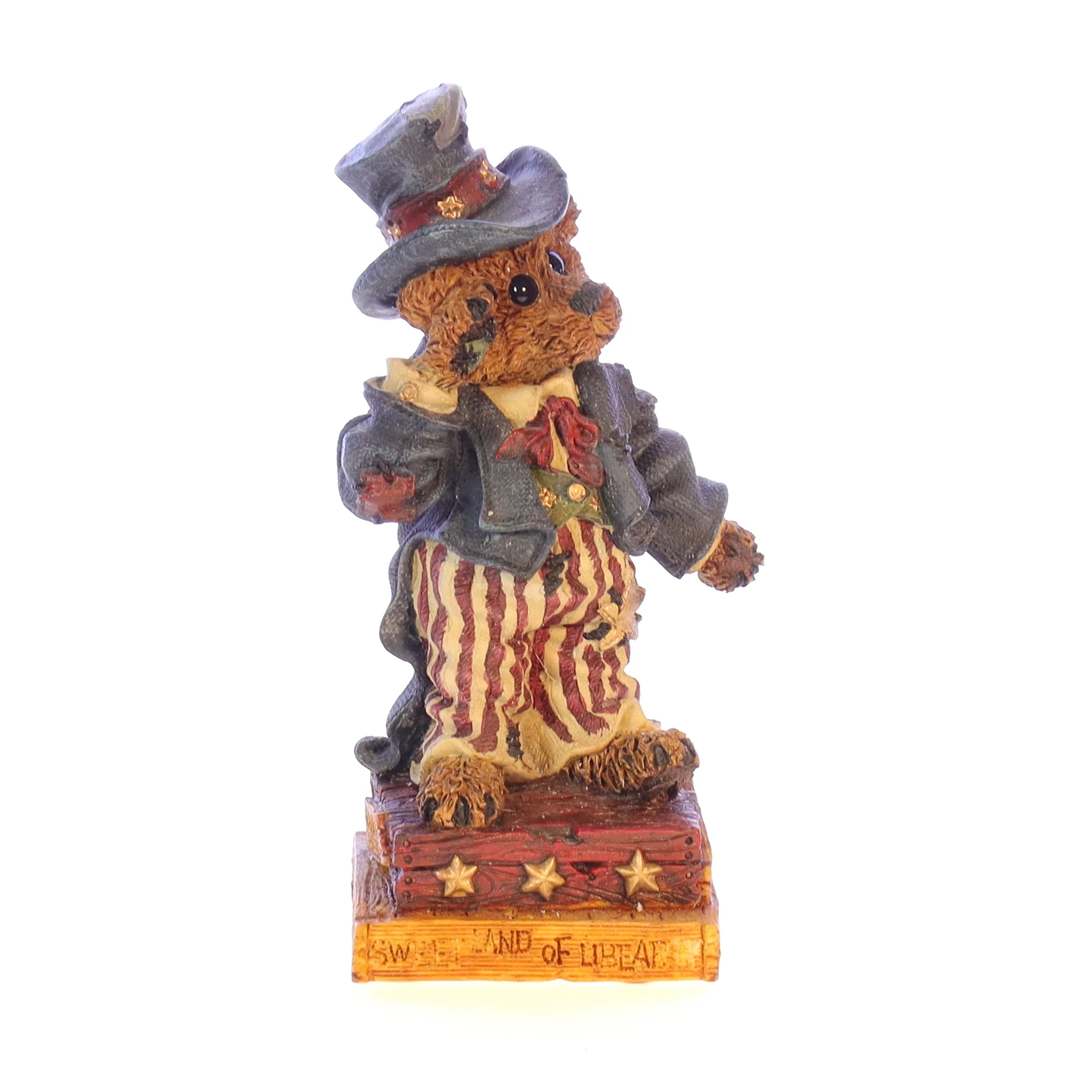 Boyds Bears Resin Figurine in Box 4th of July 01996-21 1996 4.75"