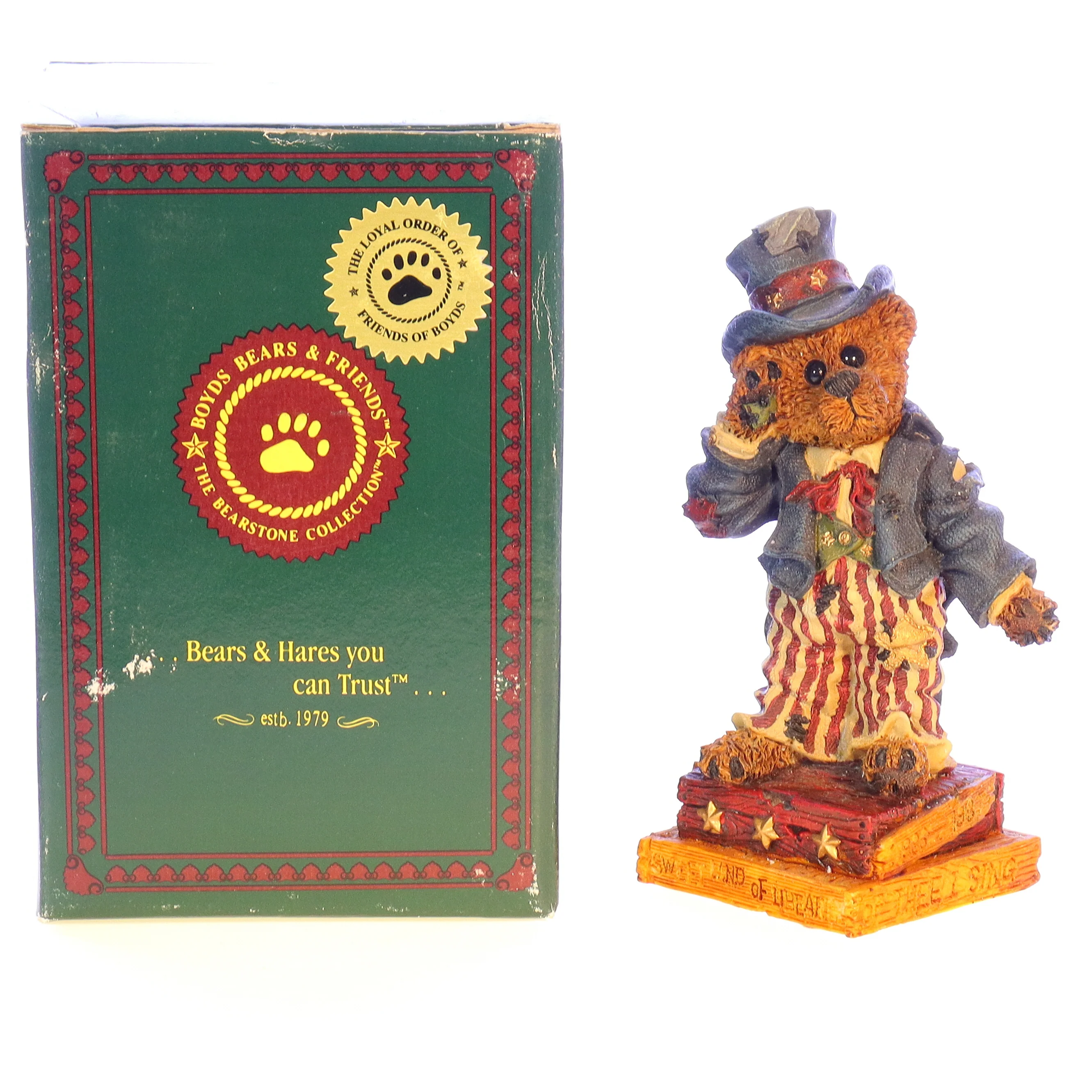 Boyds Bears Resin Figurine in Box 4th of July 01996-21 1996 4.75" - Image 9