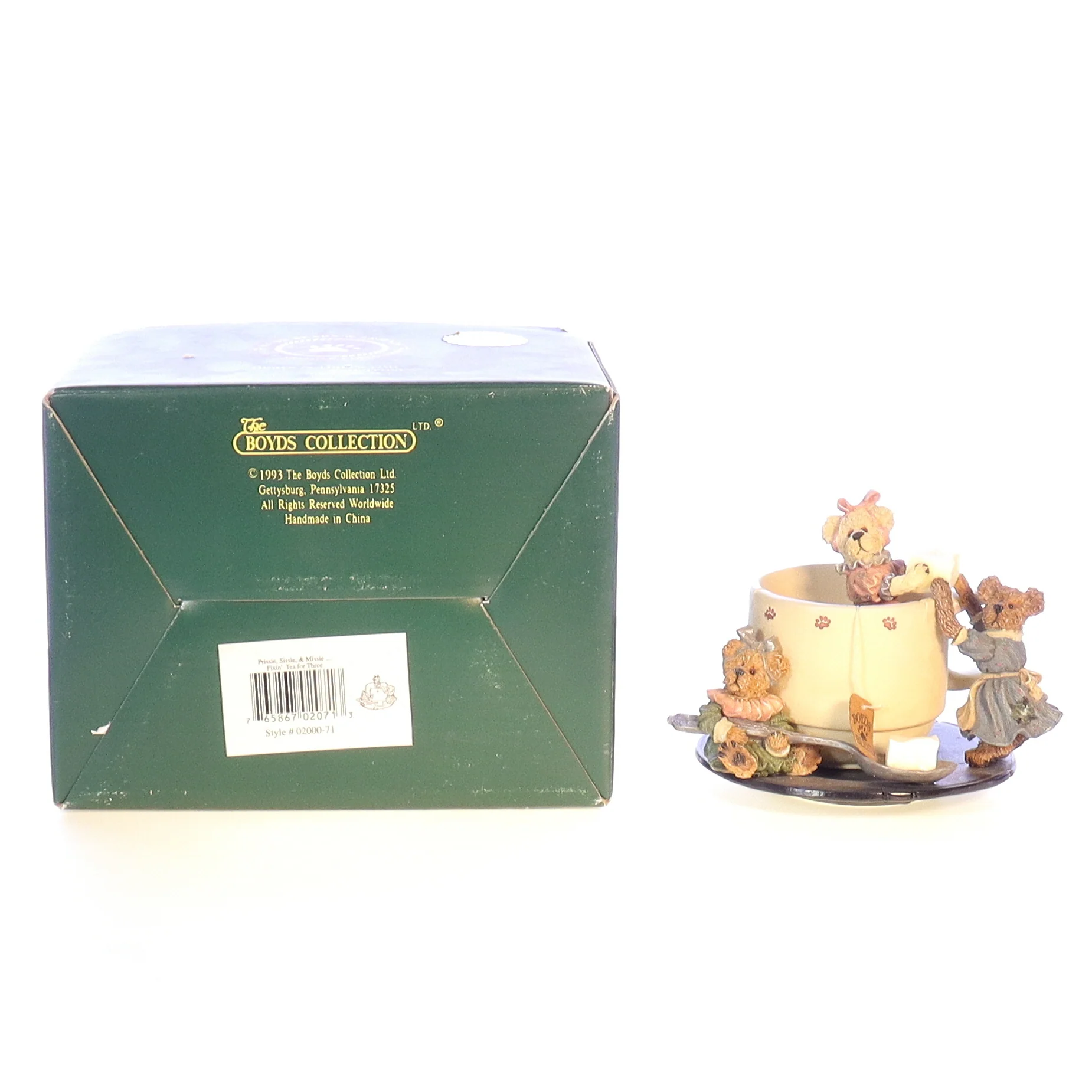 Boyds Bears Resin Figurine in Box Limited Edition Tea 02000-71 2000 3.5" - Image 9