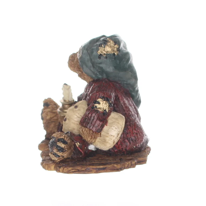 Boyds Bears Resin Figurine in Box Christmas 2002 Neville ... the Bedtime Bear 3" - Image 3