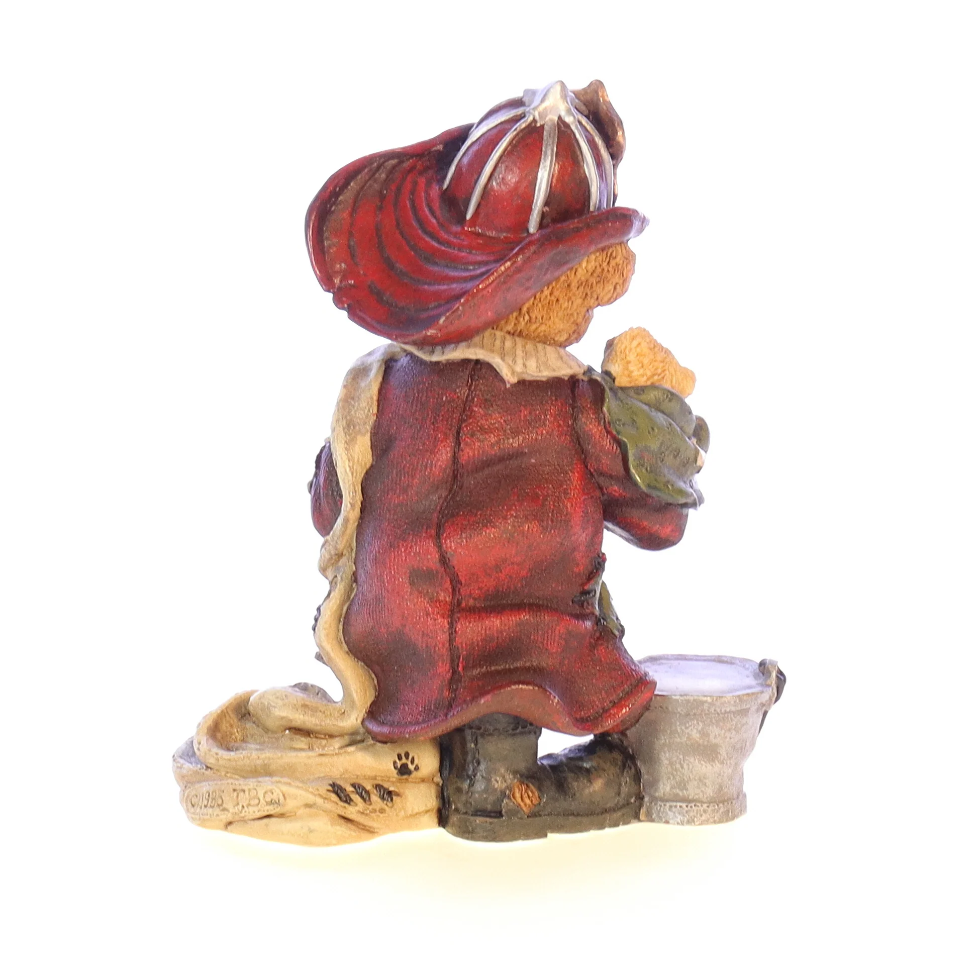 Boyds Bears Resin Figurine in Box Fireman 2280 Elliot ... The Hero 1996 4.75" - Image 5