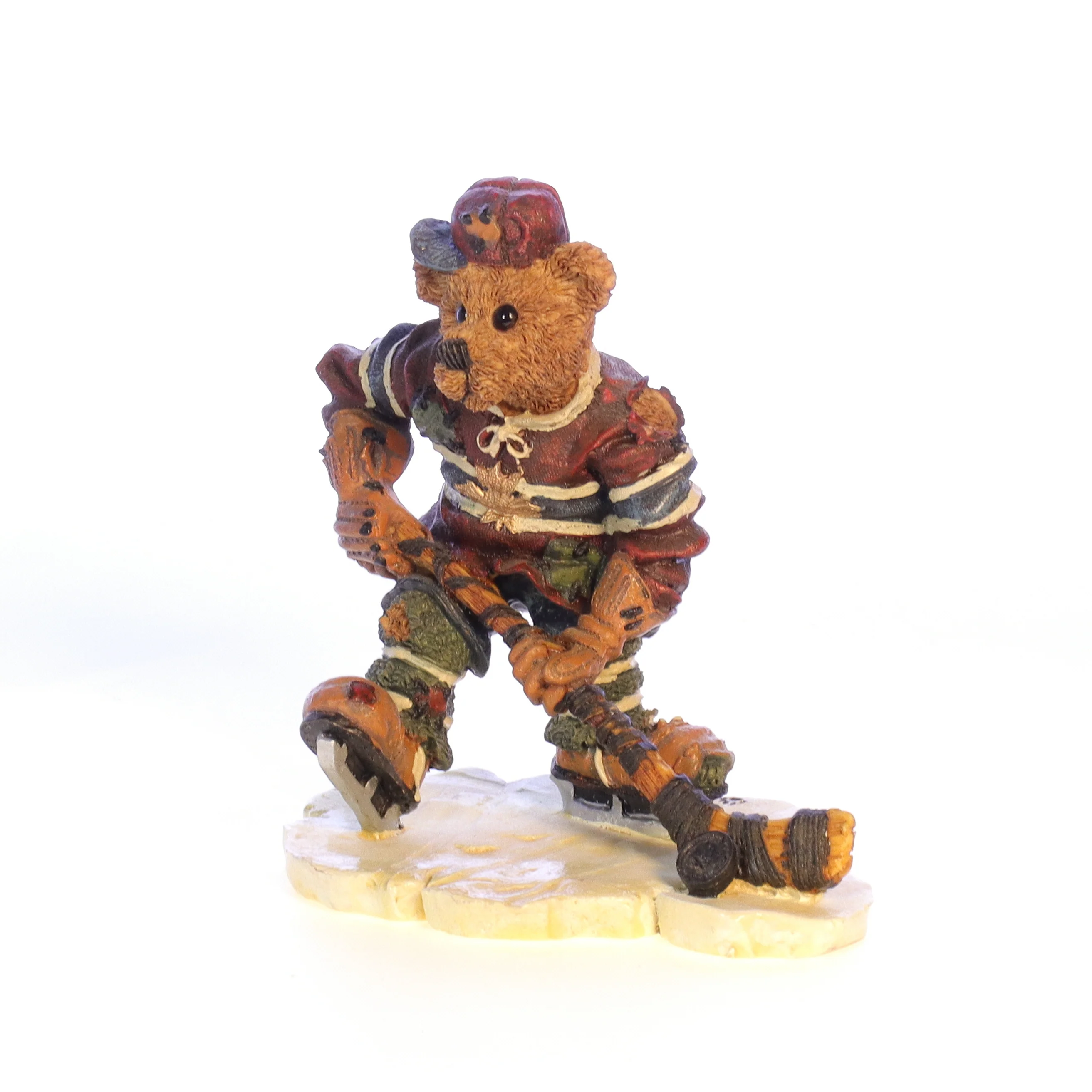 Boyds Bears Resin Figurine in Box Hockey 228305 Puck ... Slapshot 1997 4.25" - Image 2