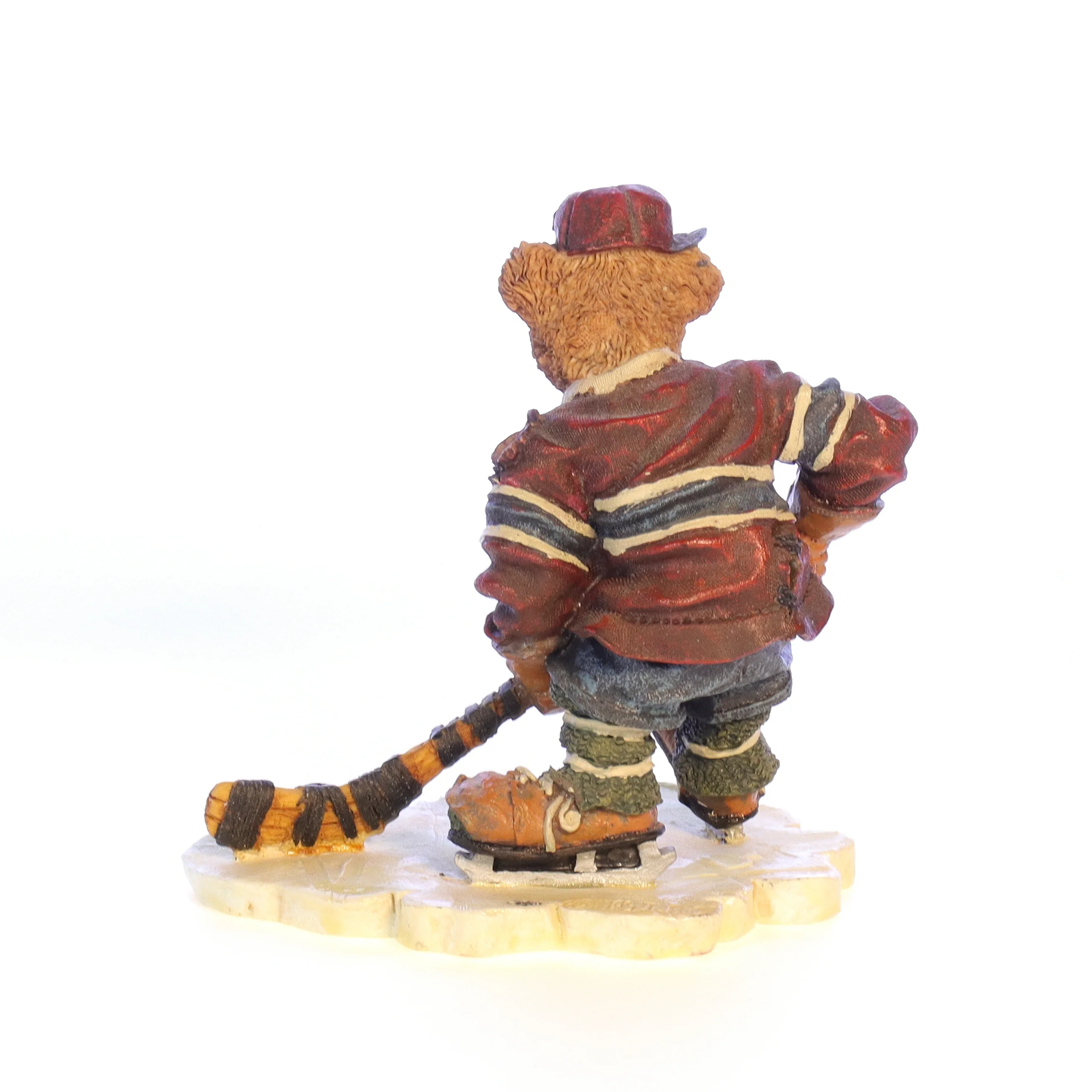 Boyds Bears Resin Figurine in Box Hockey 228305 Puck ... Slapshot 1997 4.25" - Image 5