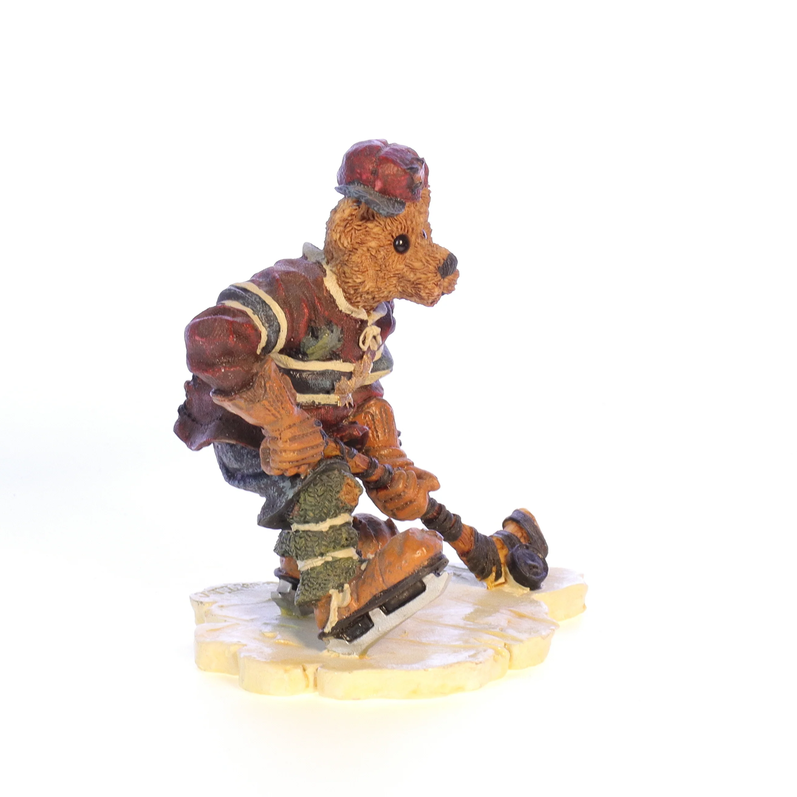 Boyds Bears Resin Figurine in Box Hockey 228305 Puck ... Slapshot 1997 4.25" - Image 8