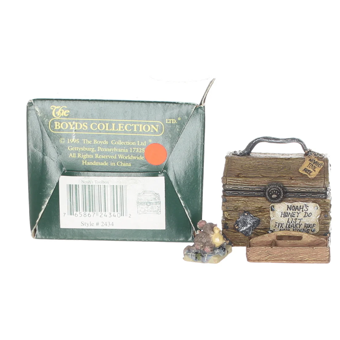 Boyds Bears Resin Figurine in Box Limited Edition 1E Noah's Ark 2434 1999 2.25" - Image 9