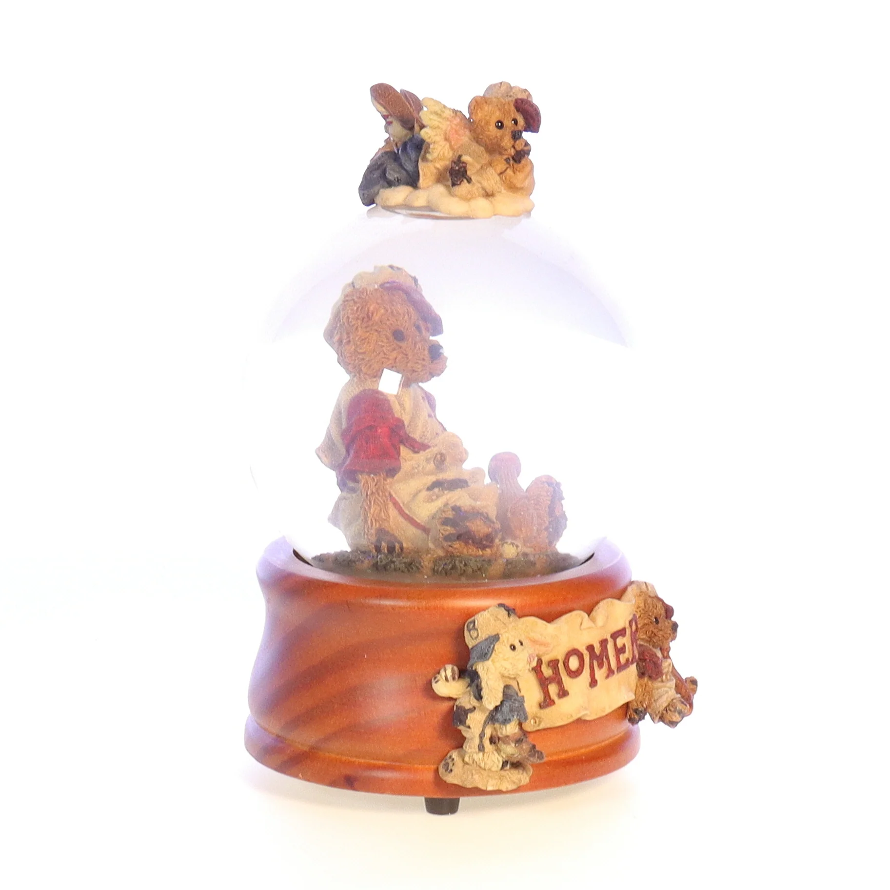 Boyds Bears Resin Music Box in Box Baseball 270550 Homer on the Plate 1994 6.5" - Image 8