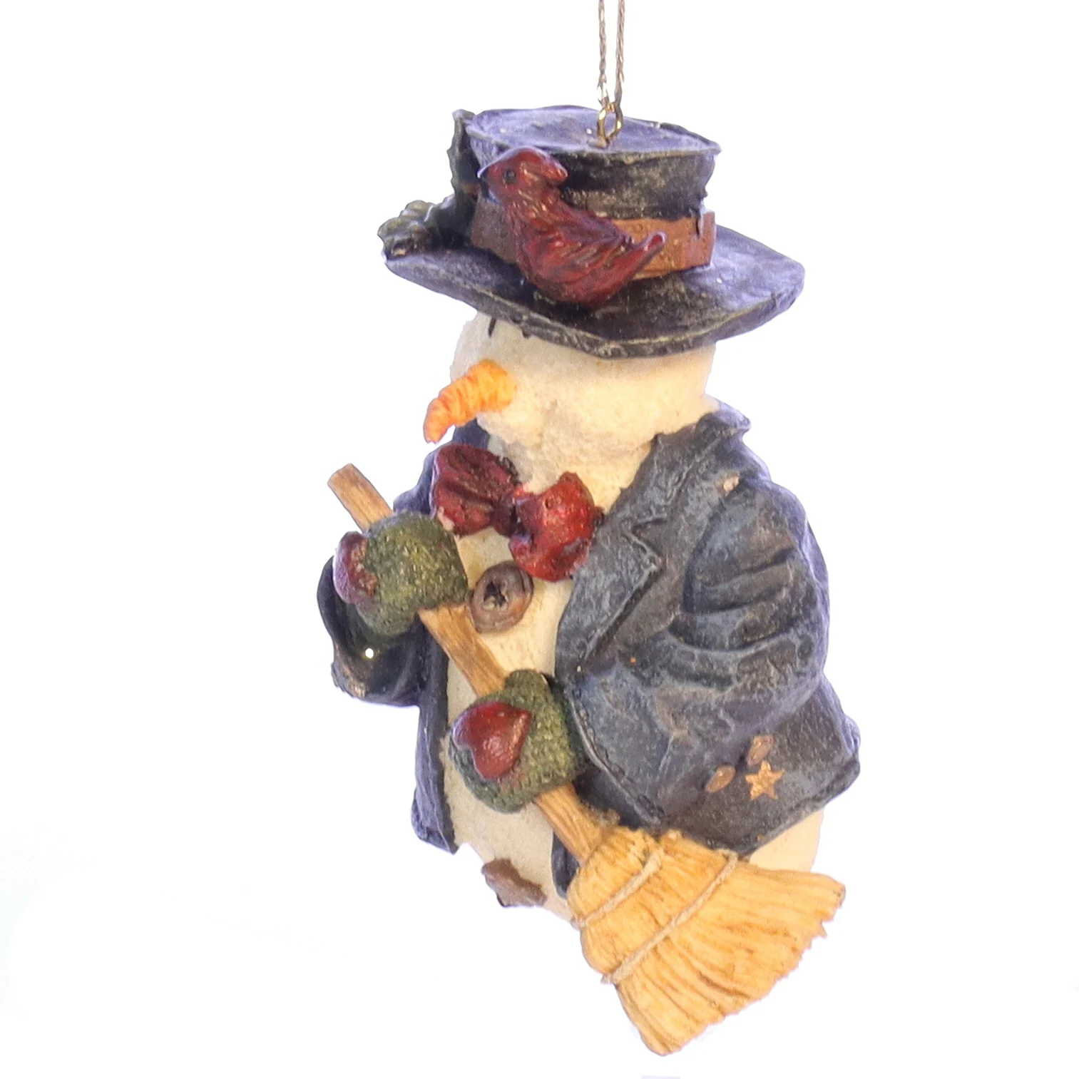 Boyds Bears Resin Ornament in Box Christmas 2565 Willie with Broom 1996 3" - Image 2