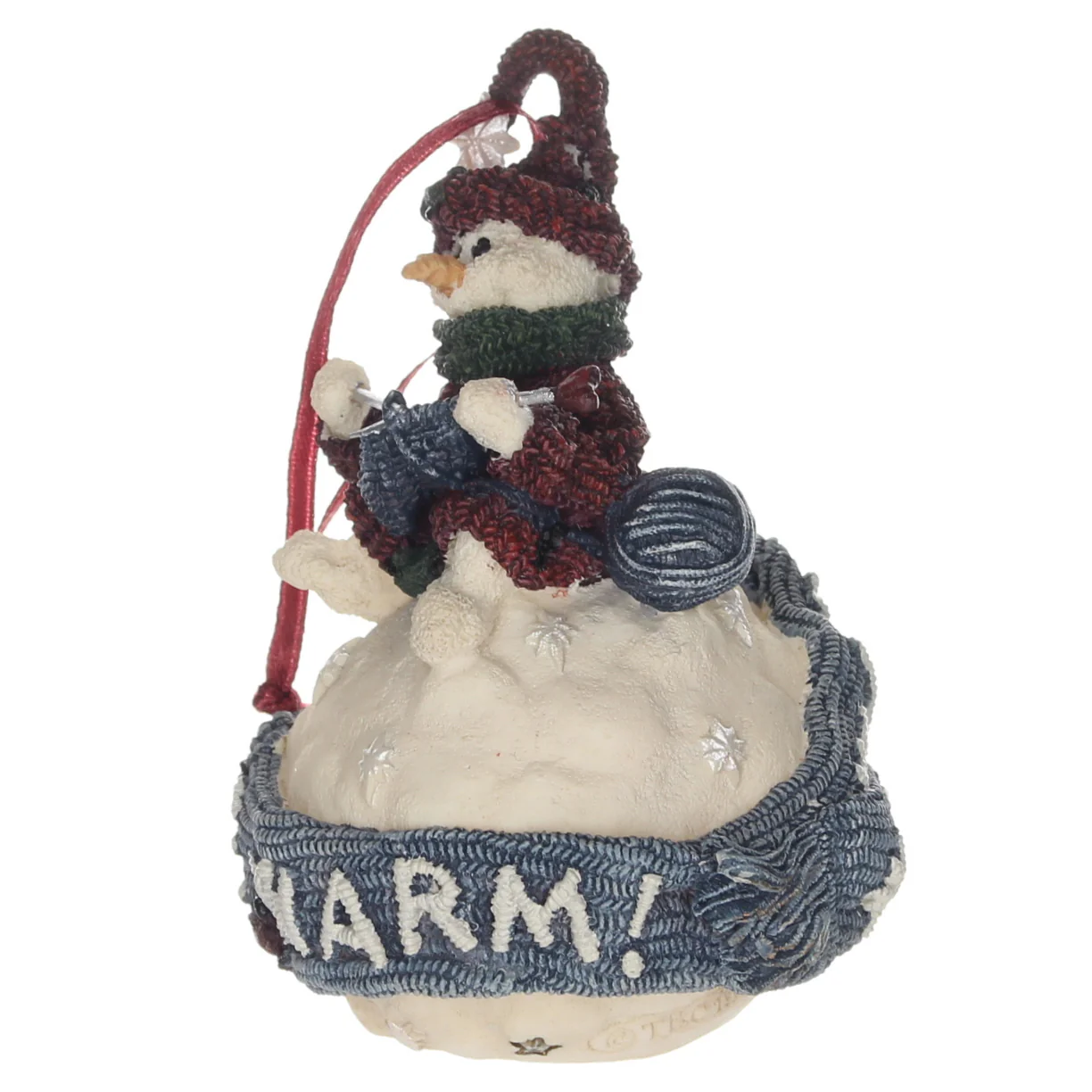Boyds Bears Resin Ornament in Box Christmas 25651 Ingrid "Be Warm" Snowball 1997 - Image 2