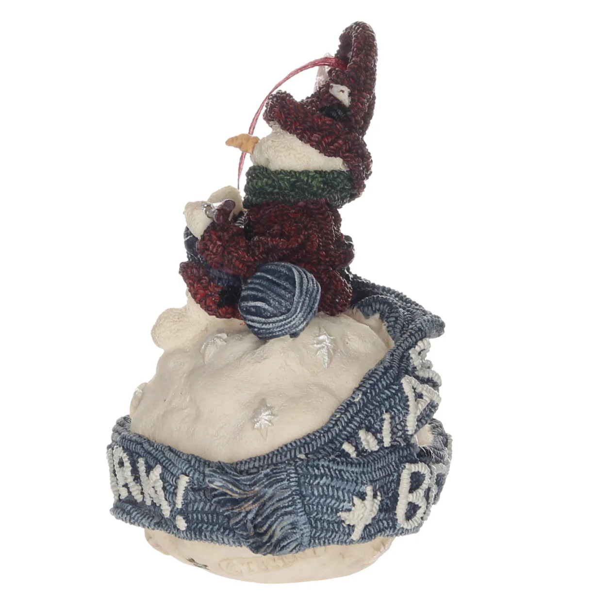 Boyds Bears Resin Ornament in Box Christmas 25651 Ingrid "Be Warm" Snowball 1997 - Image 3
