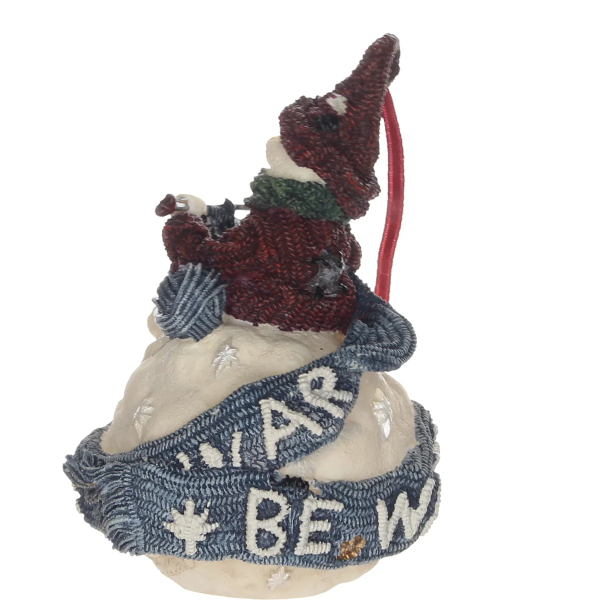 Boyds Bears Resin Ornament in Box Christmas 25651 Ingrid "Be Warm" Snowball 1997 - Image 4
