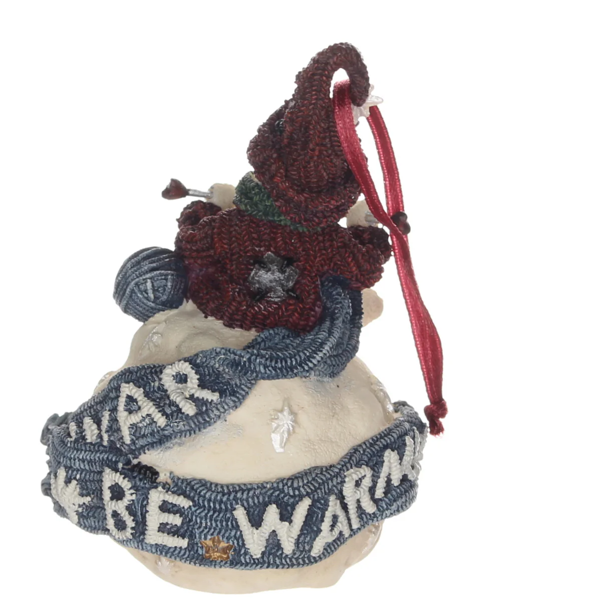Boyds Bears Resin Ornament in Box Christmas 25651 Ingrid "Be Warm" Snowball 1997 - Image 5