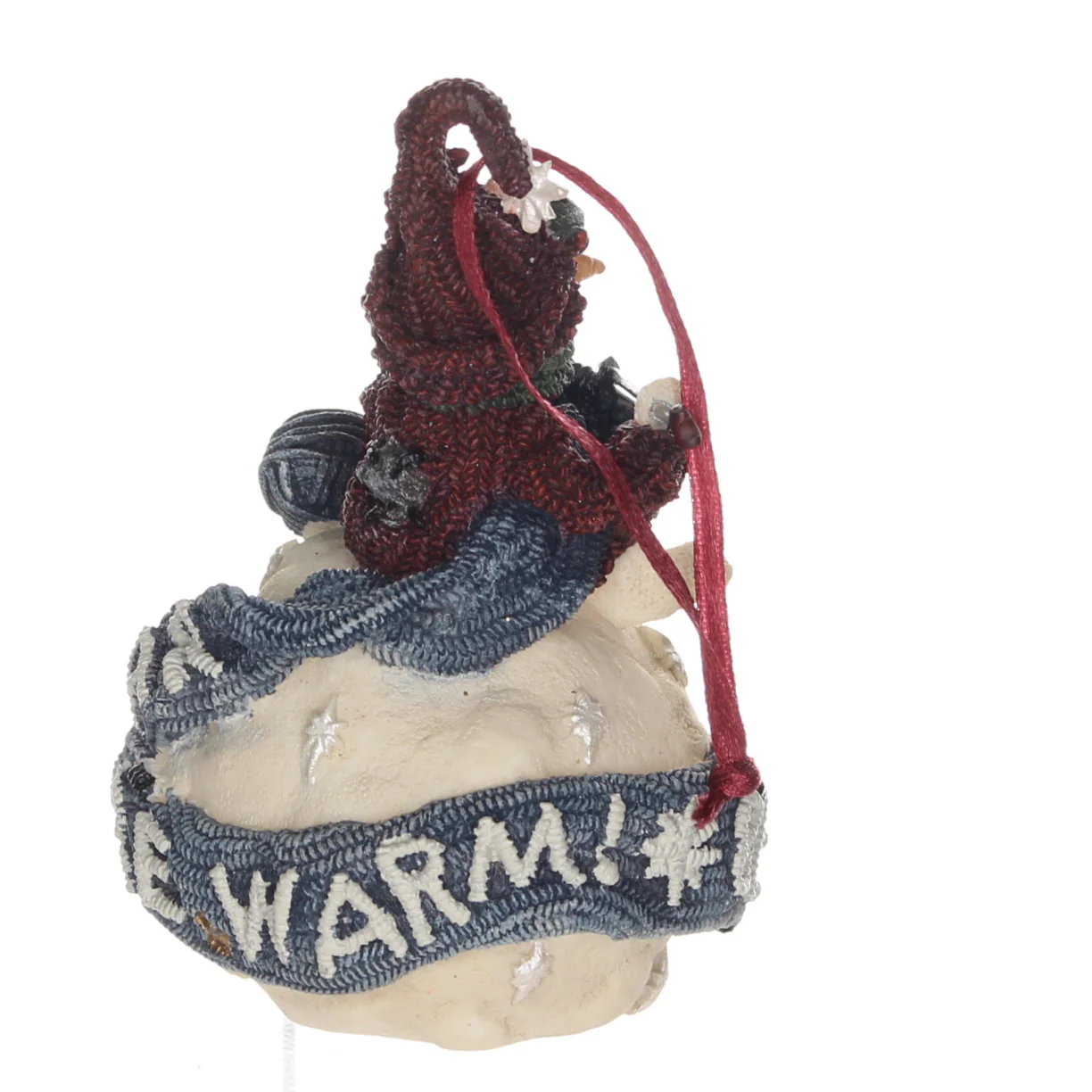 Boyds Bears Resin Ornament in Box Christmas 25651 Ingrid "Be Warm" Snowball 1997 - Image 6