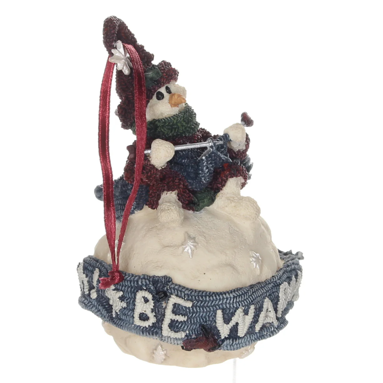 Boyds Bears Resin Ornament in Box Christmas 25651 Ingrid "Be Warm" Snowball 1997 - Image 8