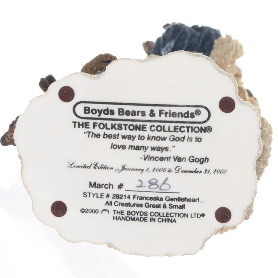 Boyds Bears Resin Figurine in Box Limited Edition Christmas 28214 2000 7.5" - Image 10