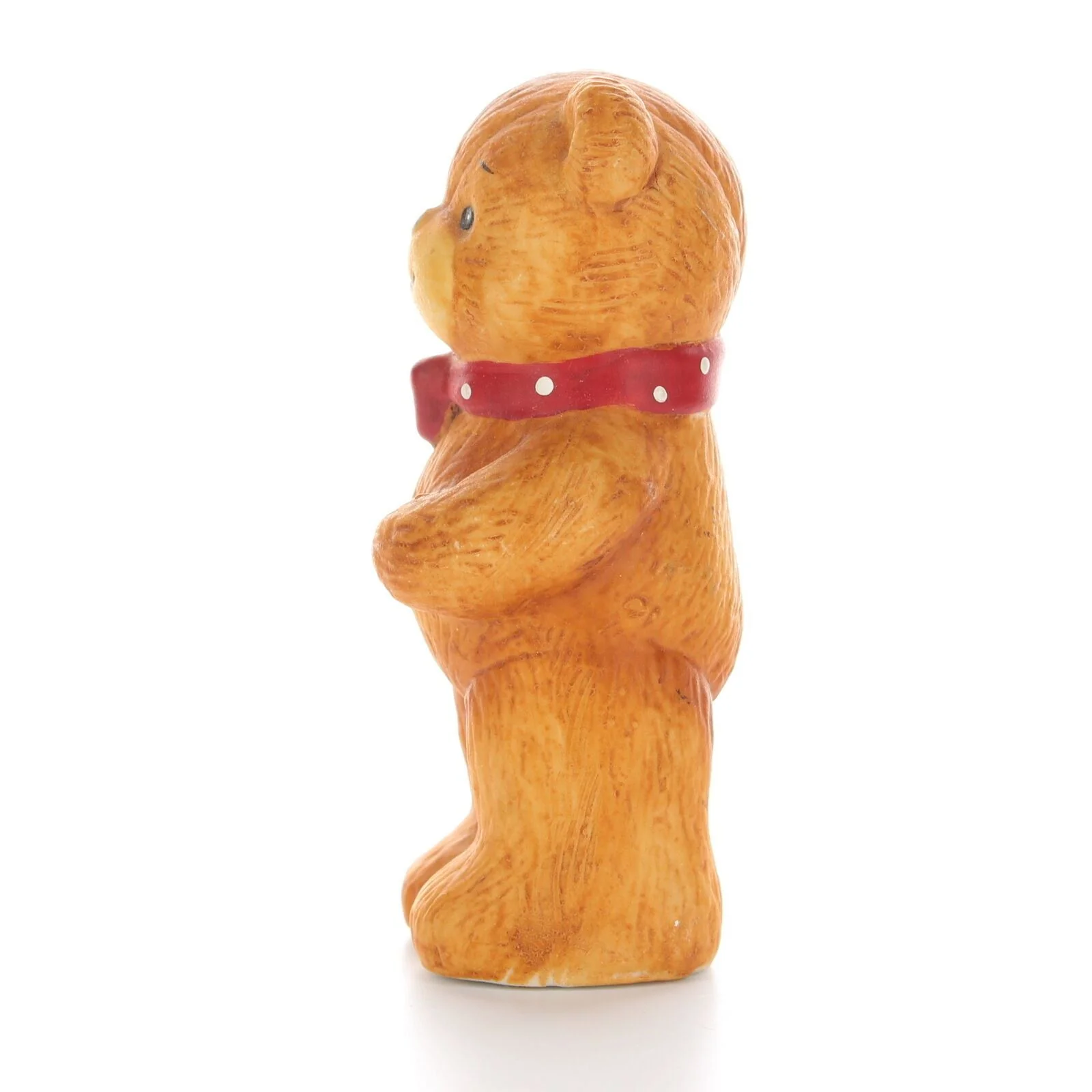 Vintage Lucy & Me Porcelain Bear Figurine Enesco 1979 Bear w/ Bowtie Waving - Image 3