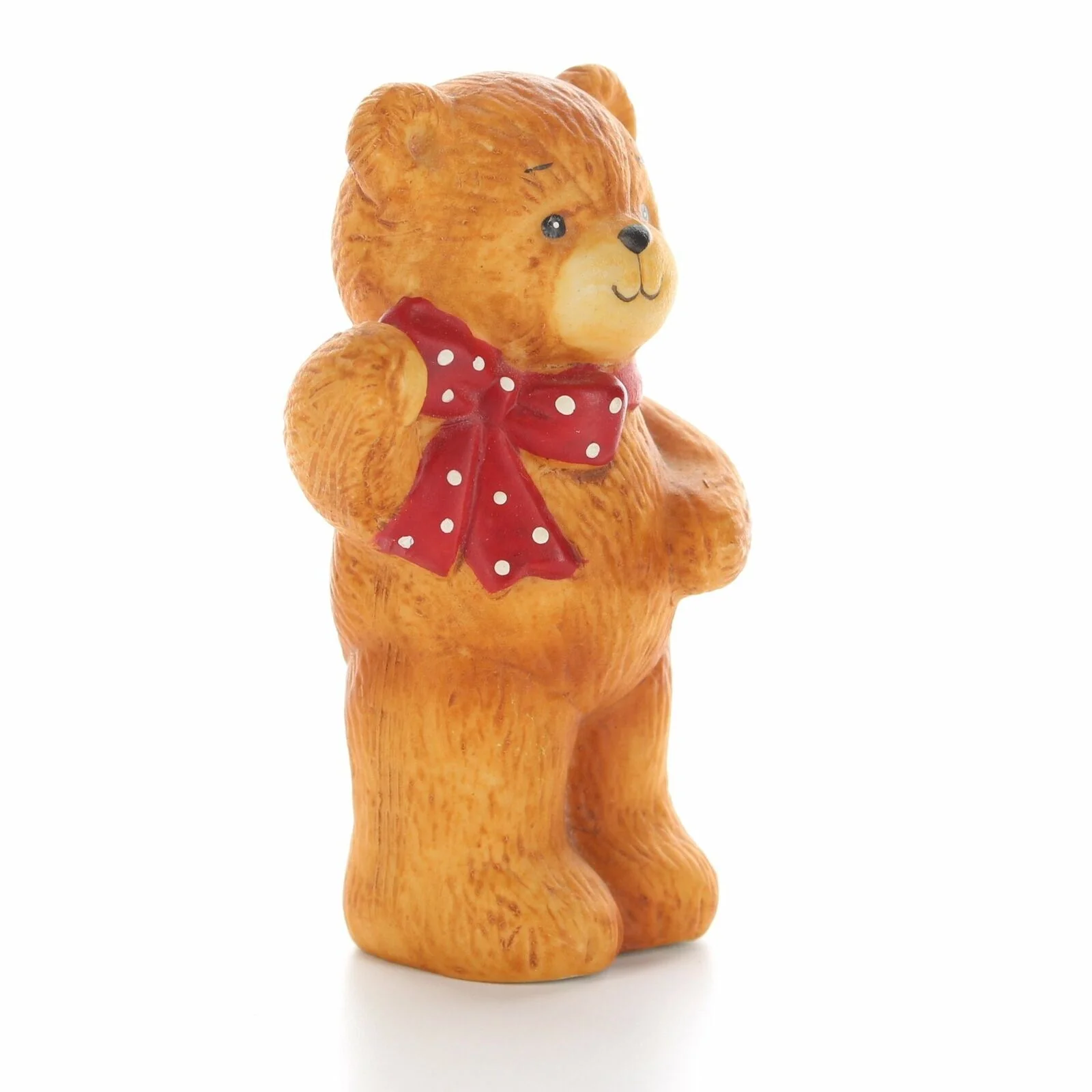 Vintage Lucy & Me Porcelain Bear Figurine Enesco 1979 Bear w/ Bowtie Waving - Image 8